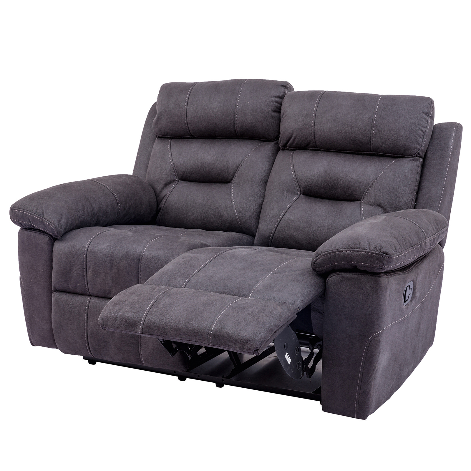 Sofa 2-Sitzer - grau - mit Relaxfunktion - 145 cm breit