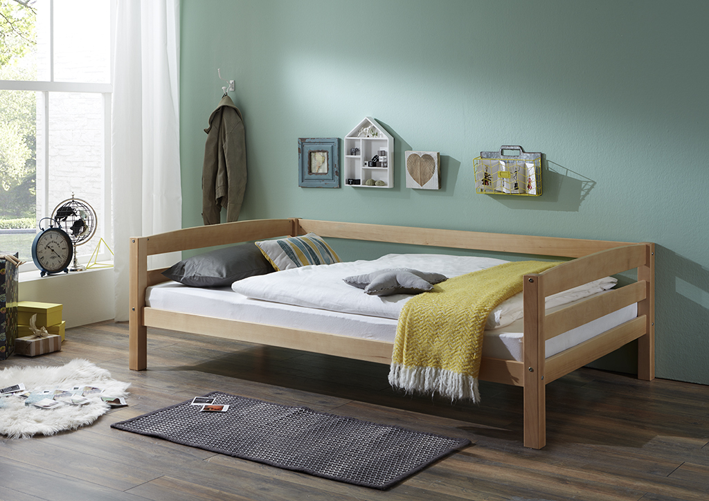 Sofabett NORA - natur - Buche massiv - 90x200 cm