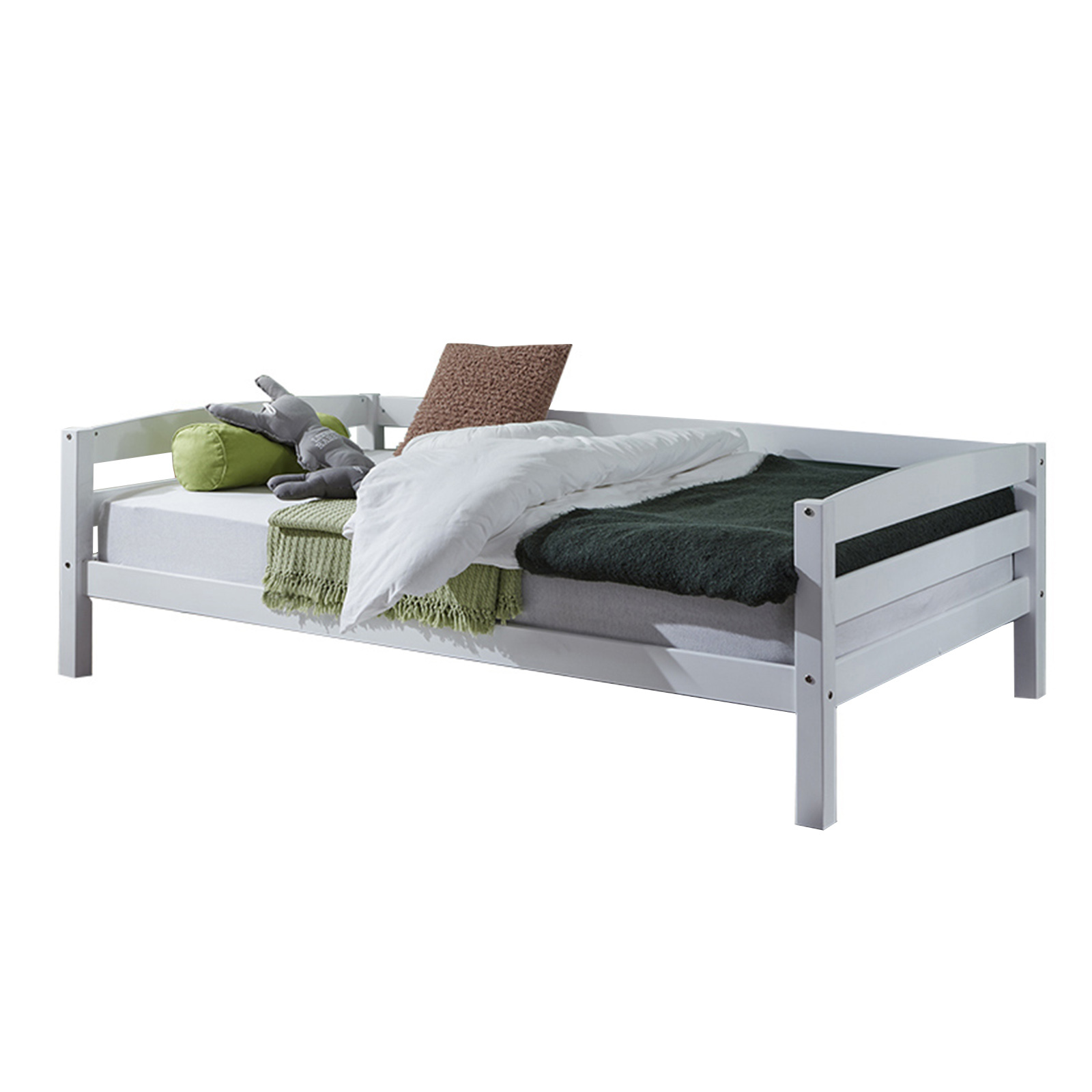 Sofabett NORA - weiß - Buche massiv - 90x200 cm
