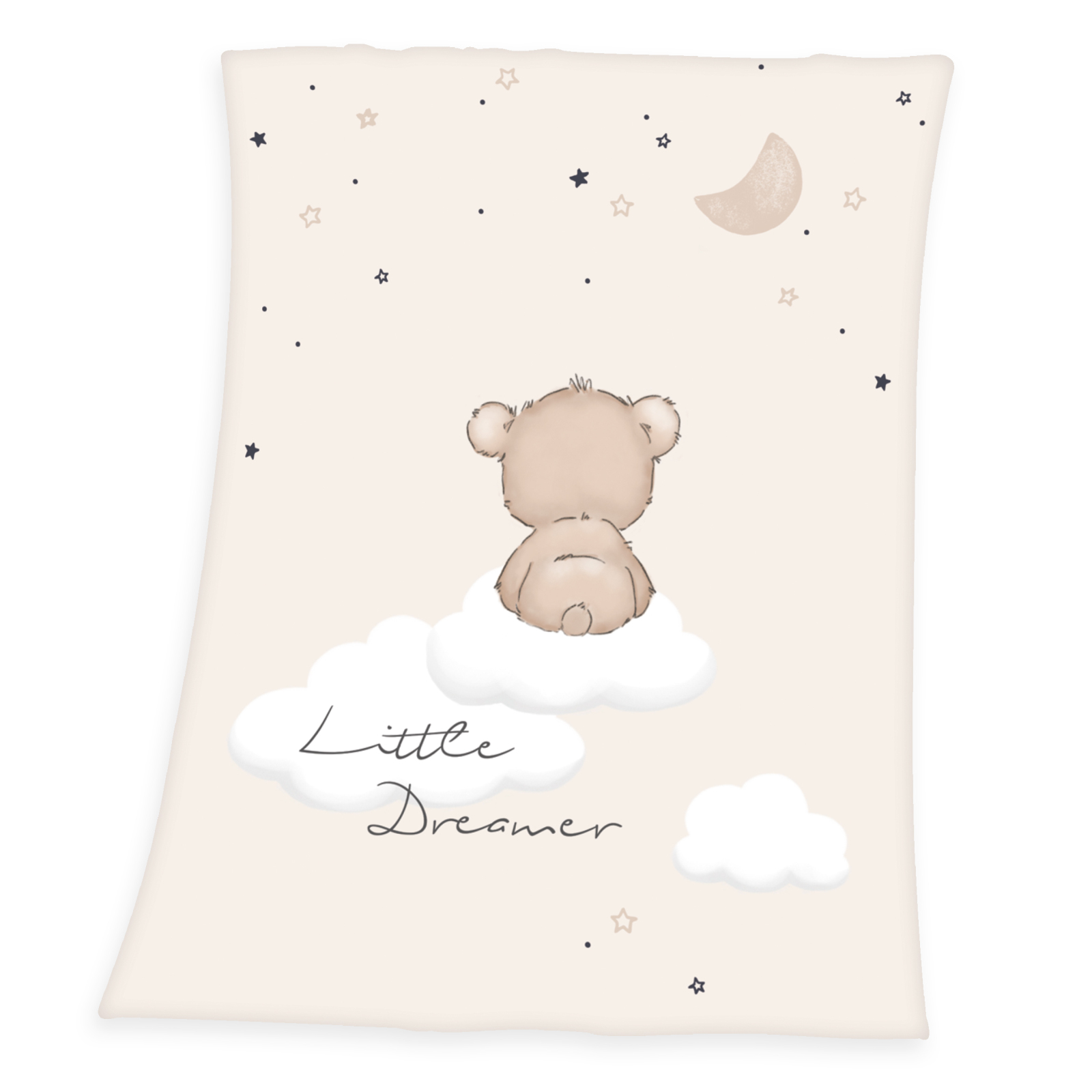 Softpeach-Babydecke LITTLE DREAMER - beige-braun - 75x100 cm