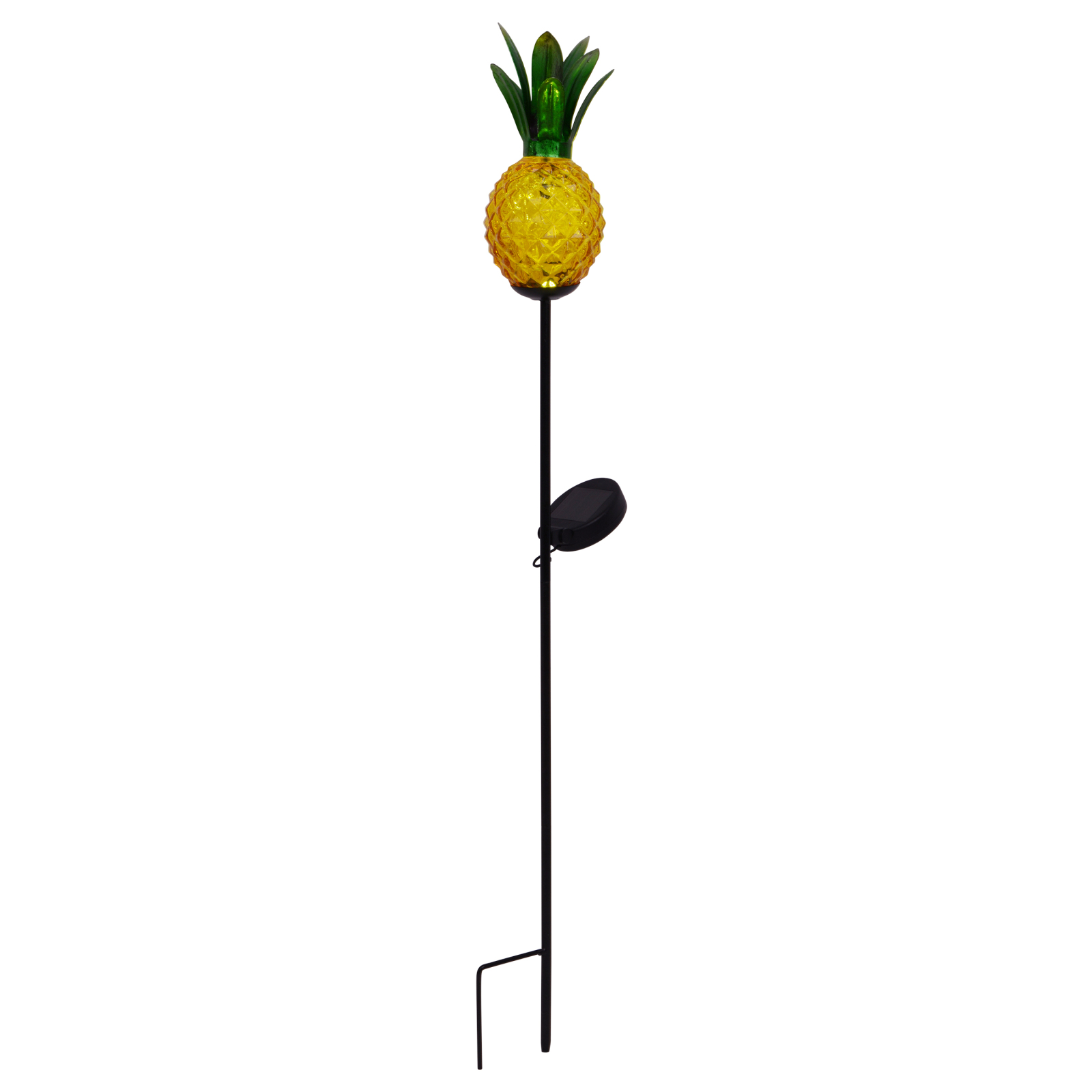 Solar-LED-Erdspieß Ananas - orange - Metall