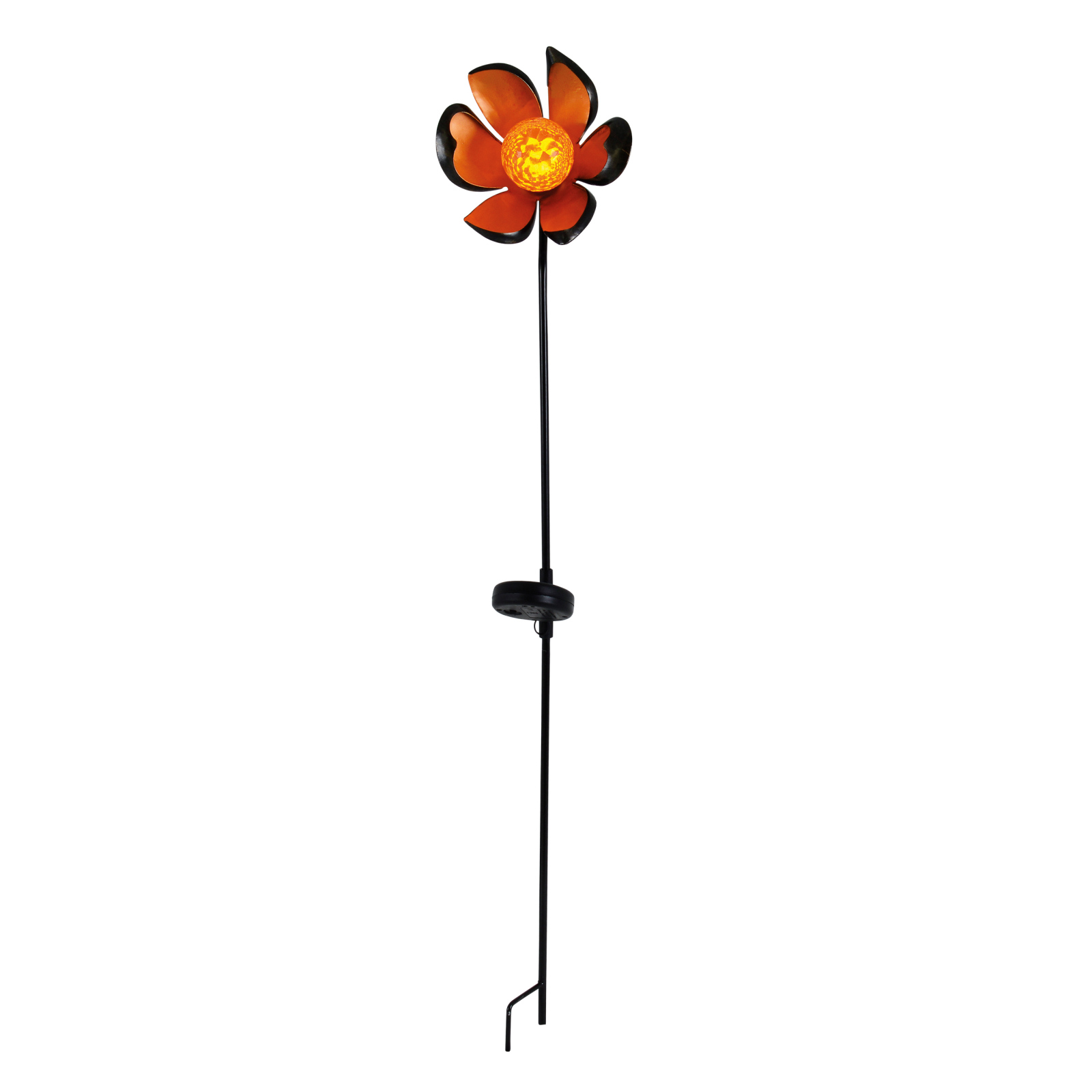 Solar-LED-Erdspieß Blume - bronze-orange - 91 cm hoch