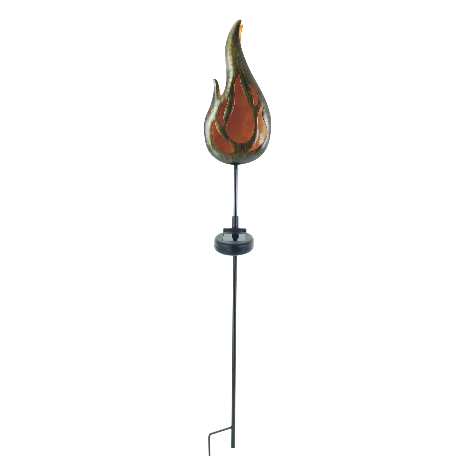 Solar-LED-Erdspieß Flamme - bronze-orange - 84 cm hoch
