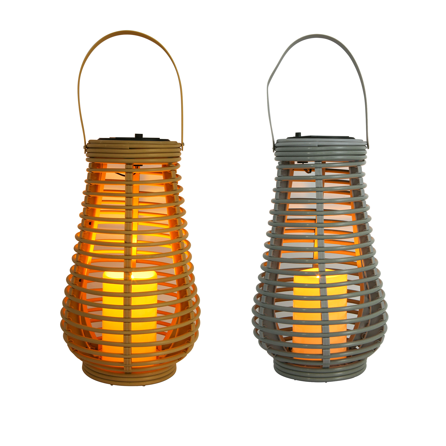 Solar-LED-Laterne - sortiert - Flammeffekt