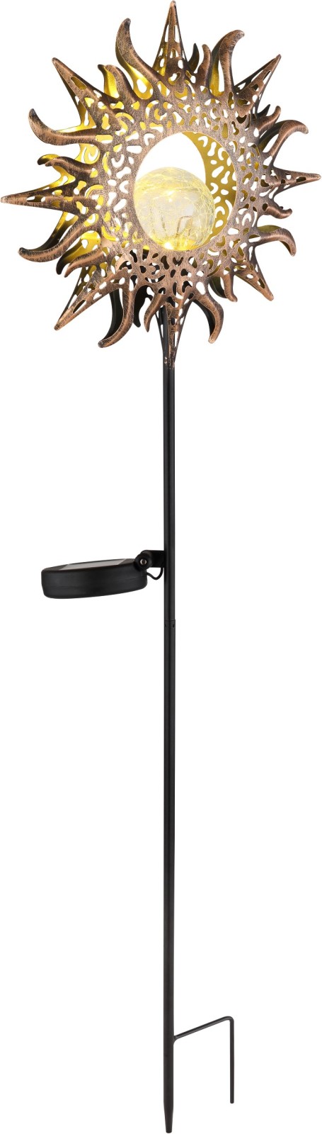 Solarleuchte - schwarz - 80 cm hoch