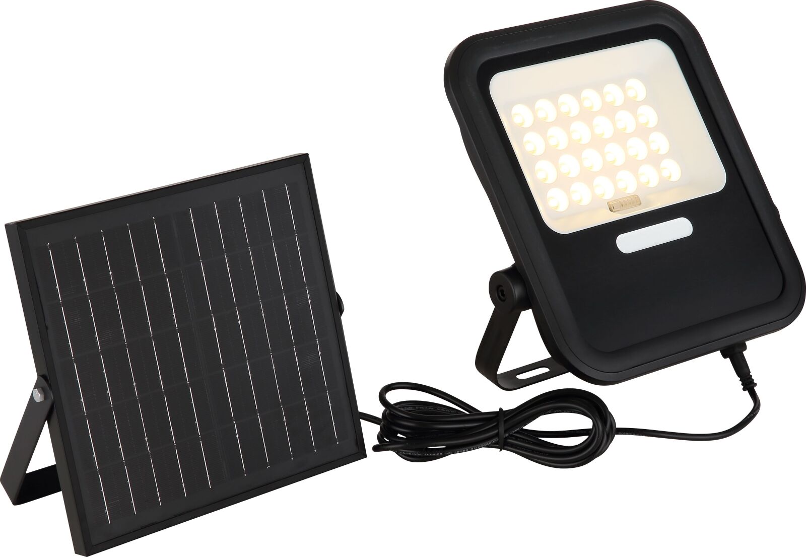 Solarleuchte - schwarz matt - dimmbar - Timer