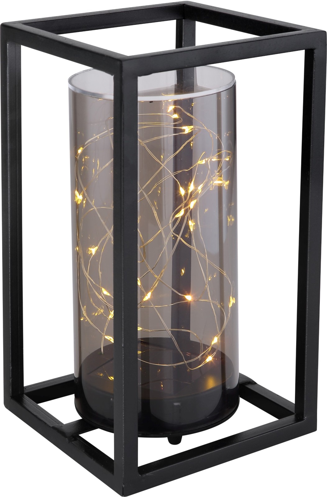 Solarleuchte - schwarz - Metall - 25 cm