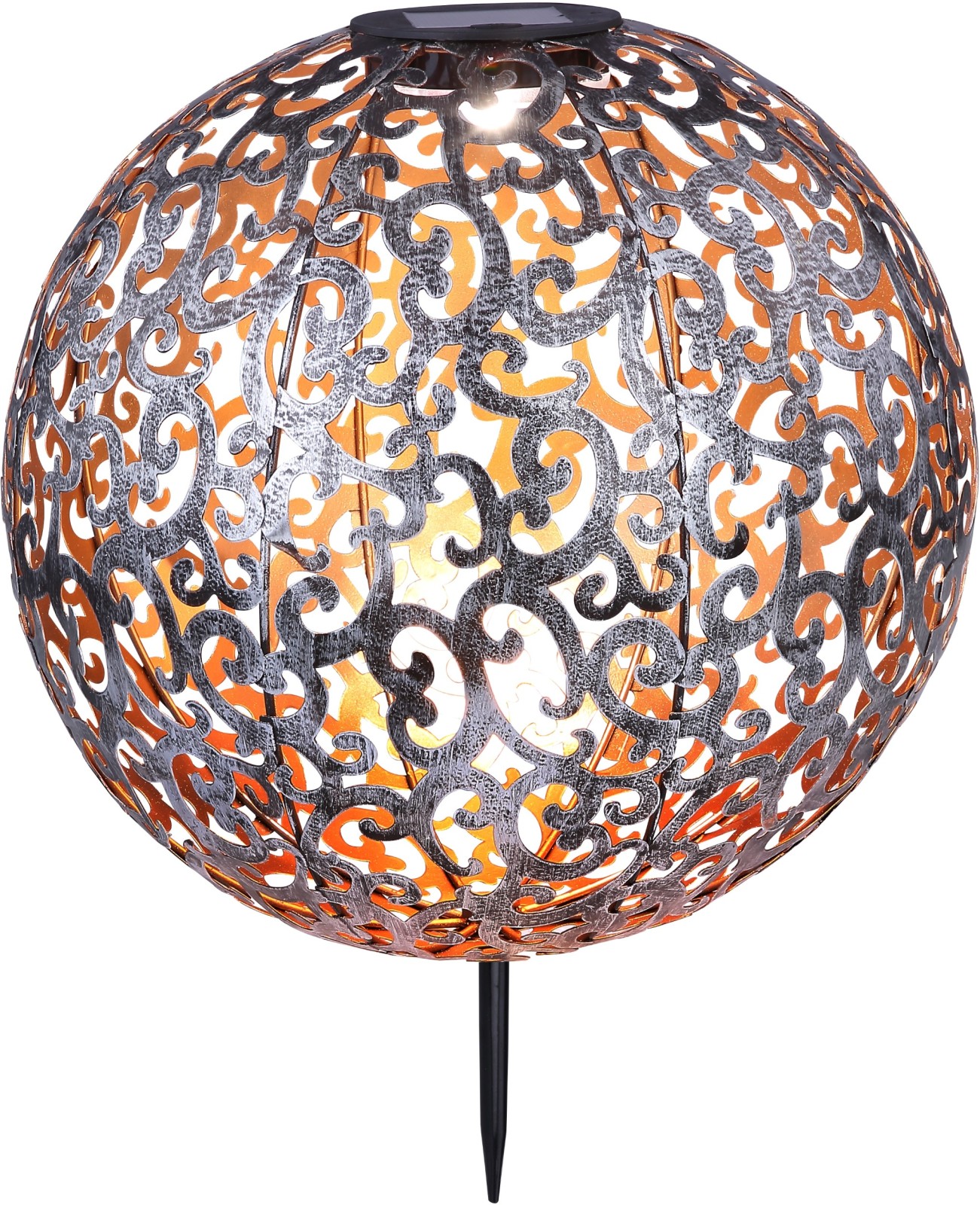 Solarleuchte - silber-antik - Metall