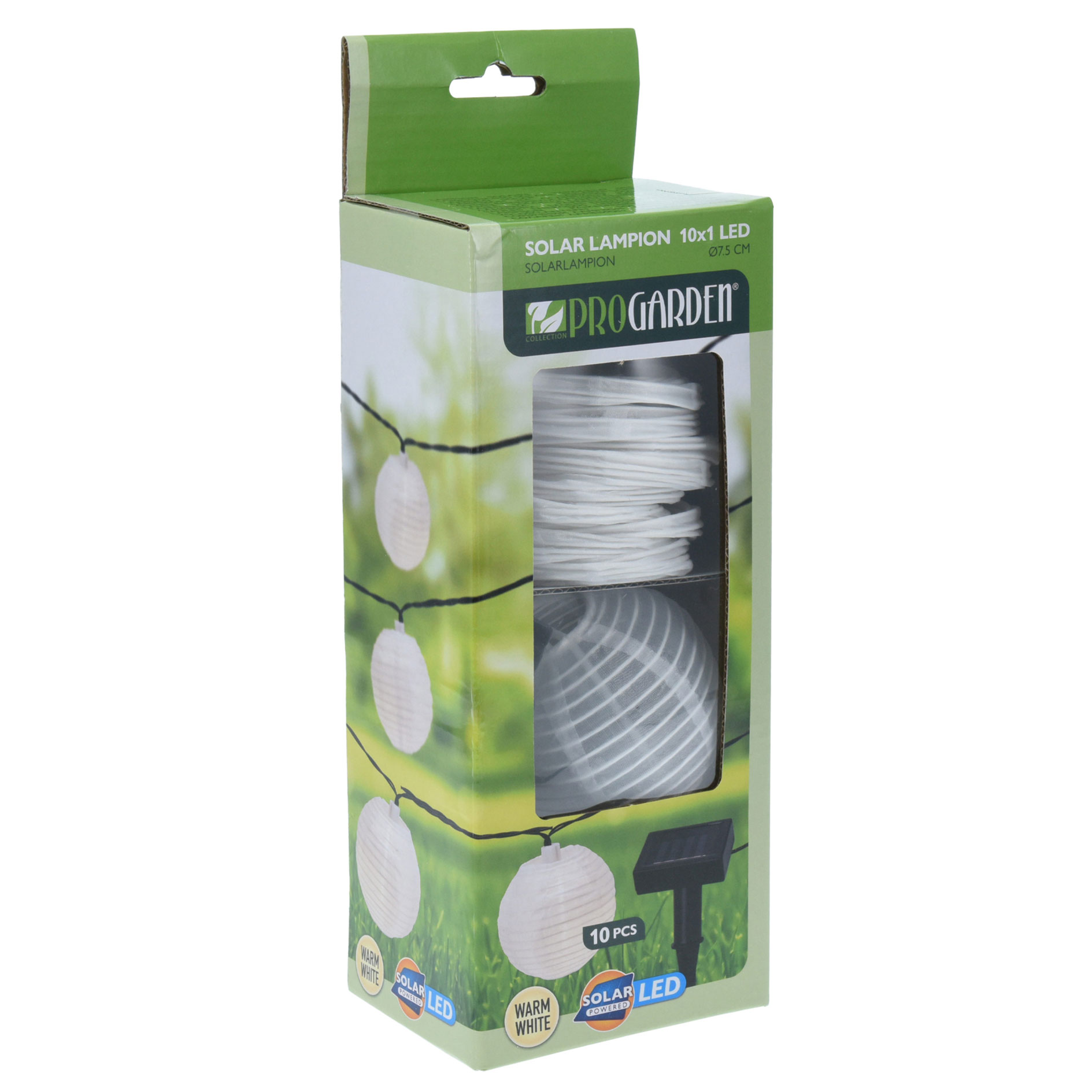 Solarlichterkette - weiß - 10 LEDs