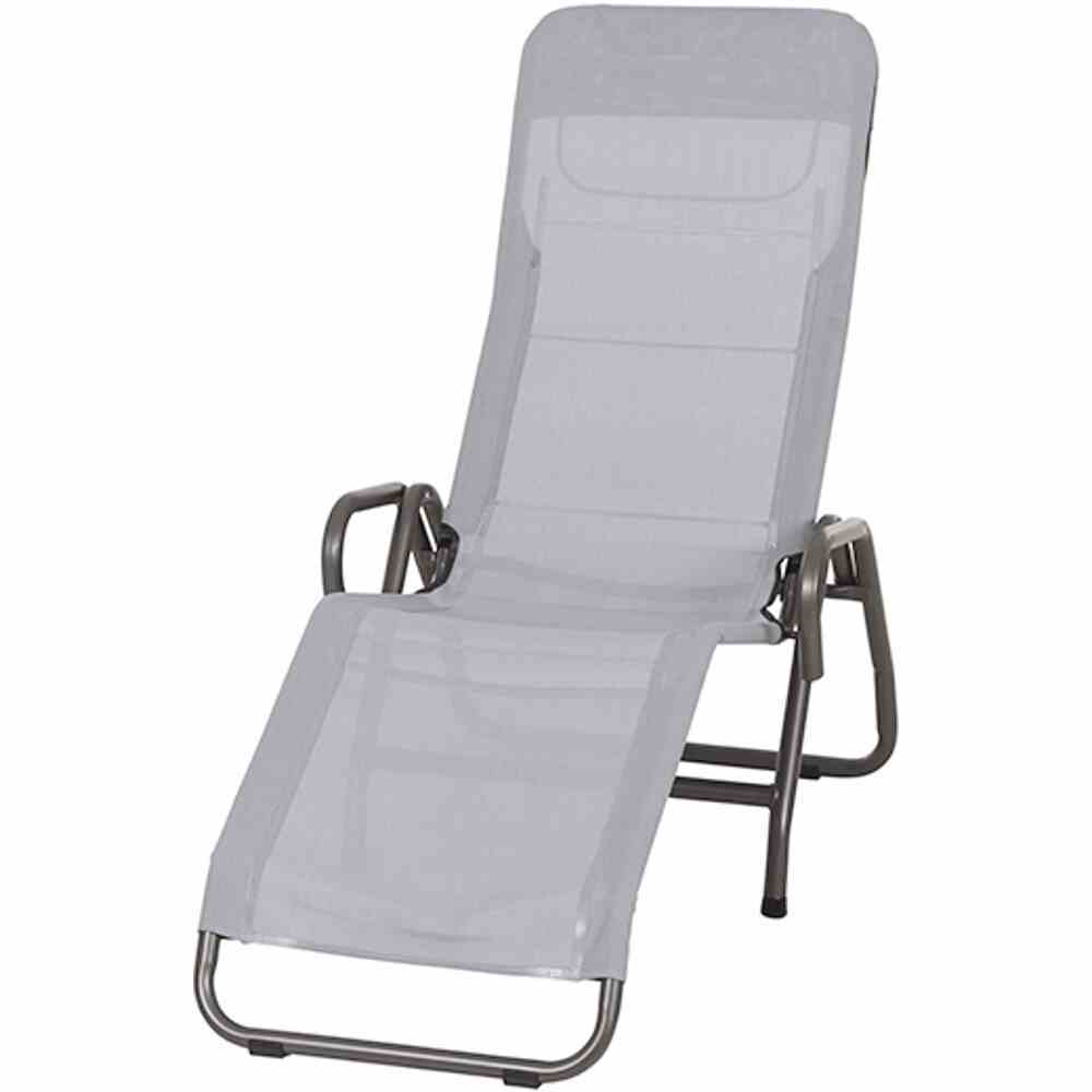 Sonnenliege BITO - hellgrau-anthrazit - klappbar - 139 cm