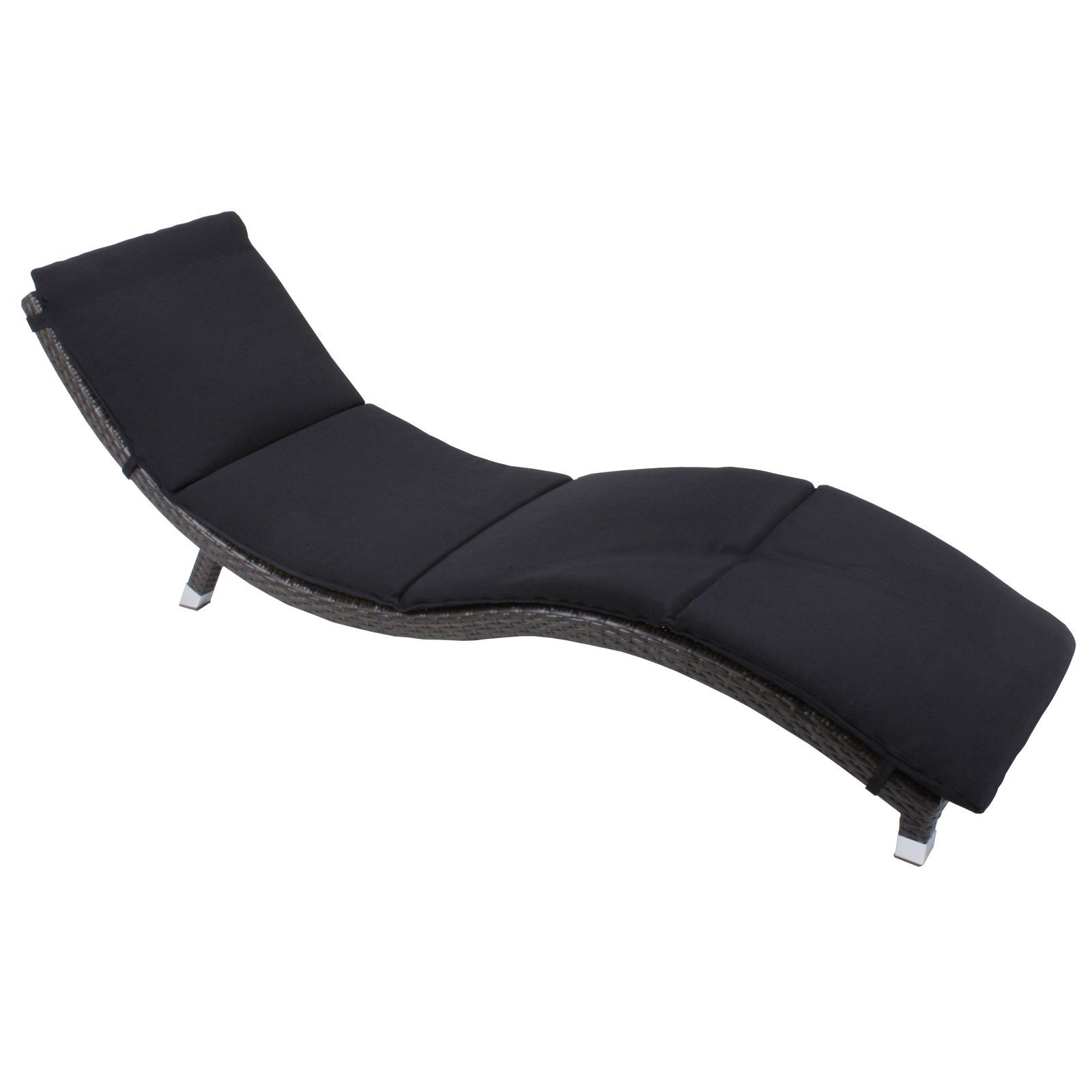 Sonnenliege CARACAS - coffee - Polyrattan - 185 cm