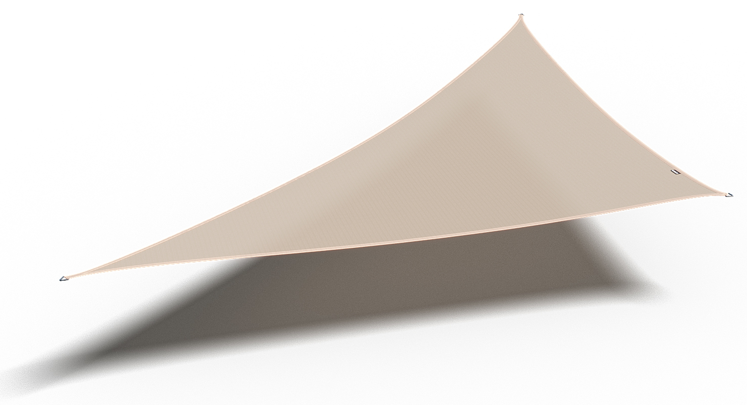 Sonnensegel COOLFIT - altweiß - Dreieck - 90° - 400x400x570 cm