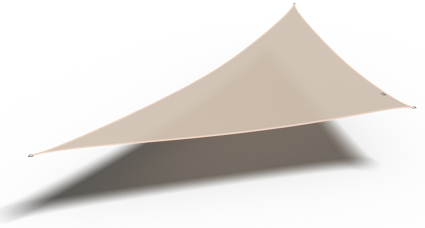 Sonnensegel COOLFIT - altweiß - Dreieck - 90° - 500x500x710 cm