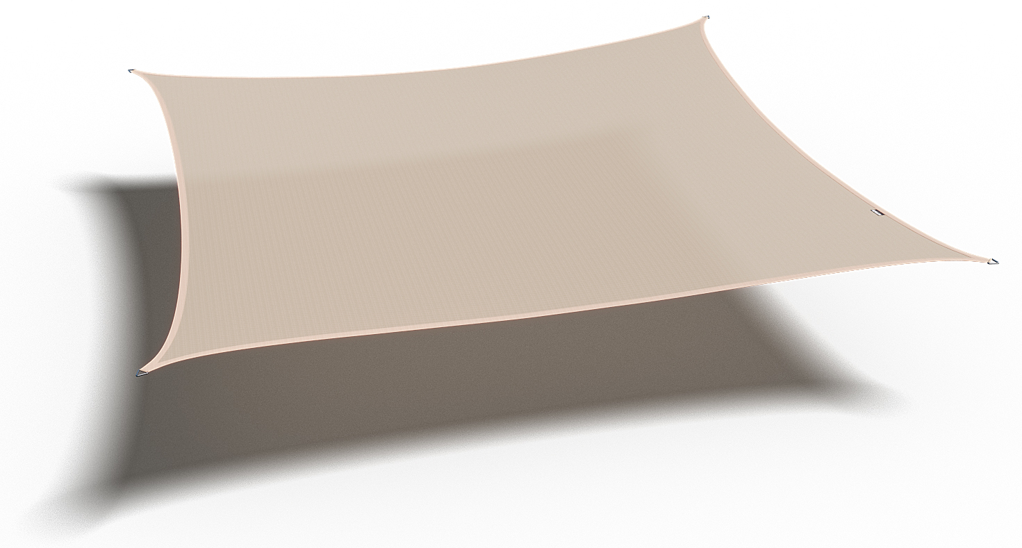 Sonnensegel COOLFIT - altweiß - Quadrat - 360x360 cm