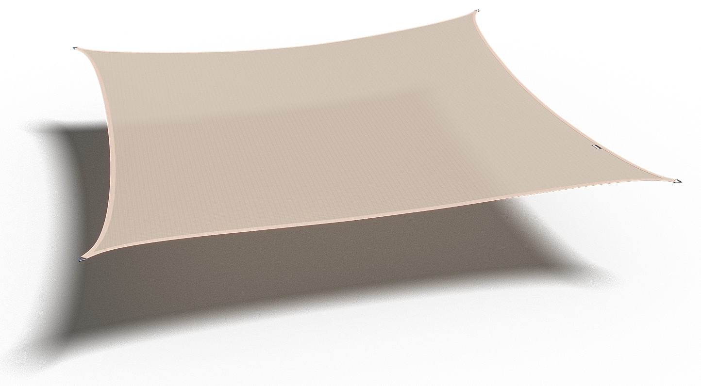 Sonnensegel COOLFIT - altweiß - Quadrat - 500x500 cm