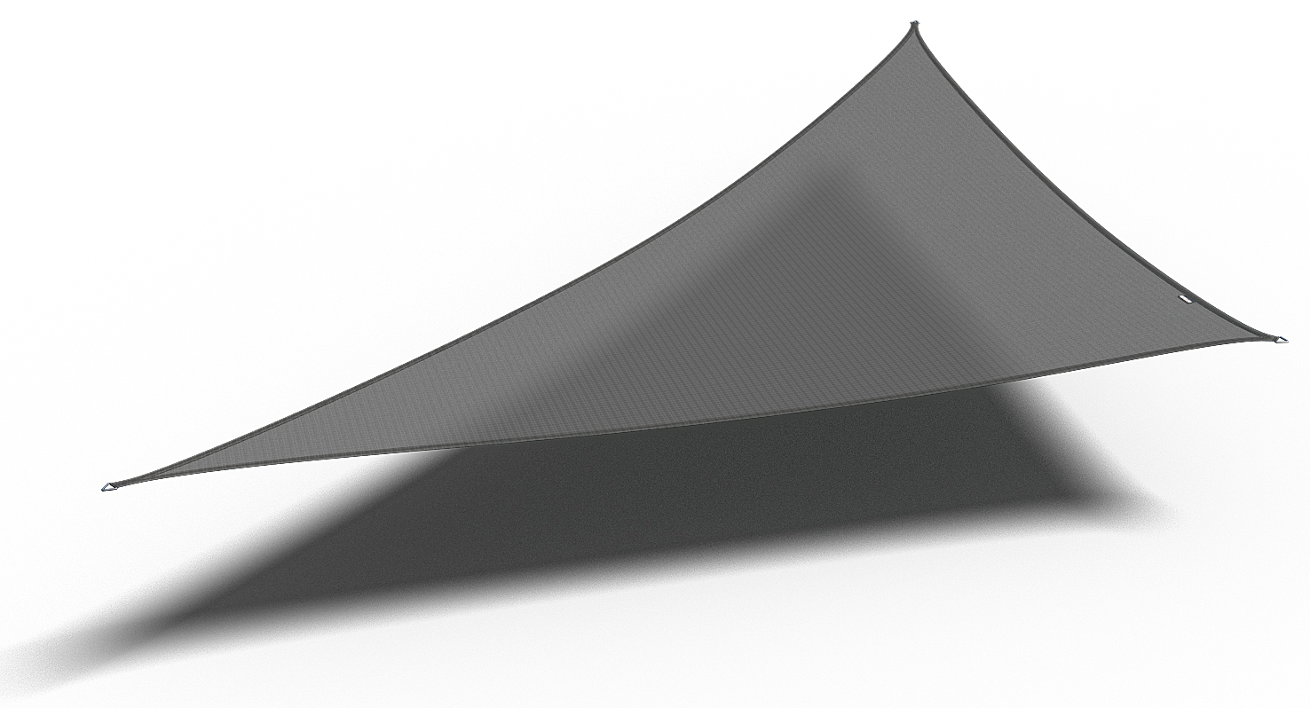 Sonnensegel COOLFIT - grau - Dreieck - 90° - 500x500x710 cm