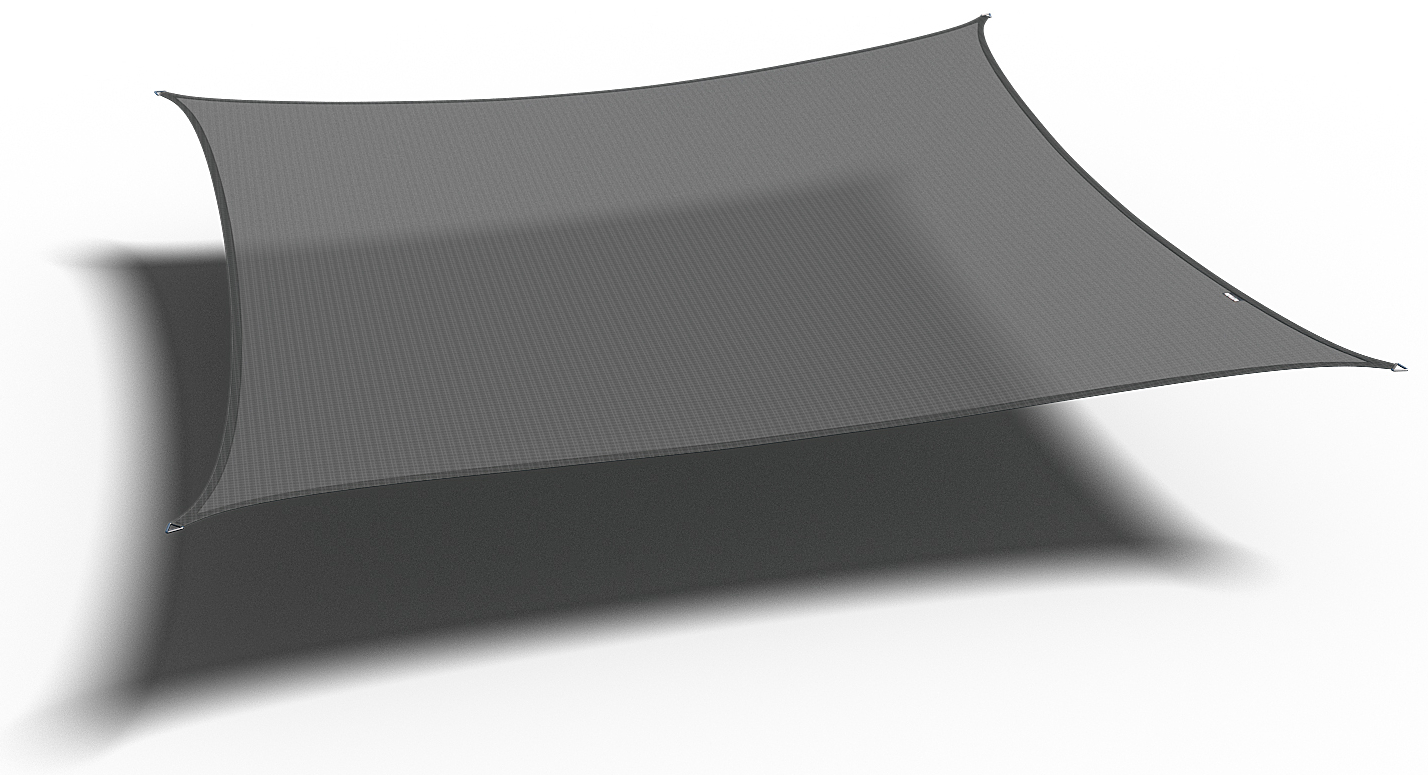 Sonnensegel COOLFIT - grau - Quadrat - 360x360 cm