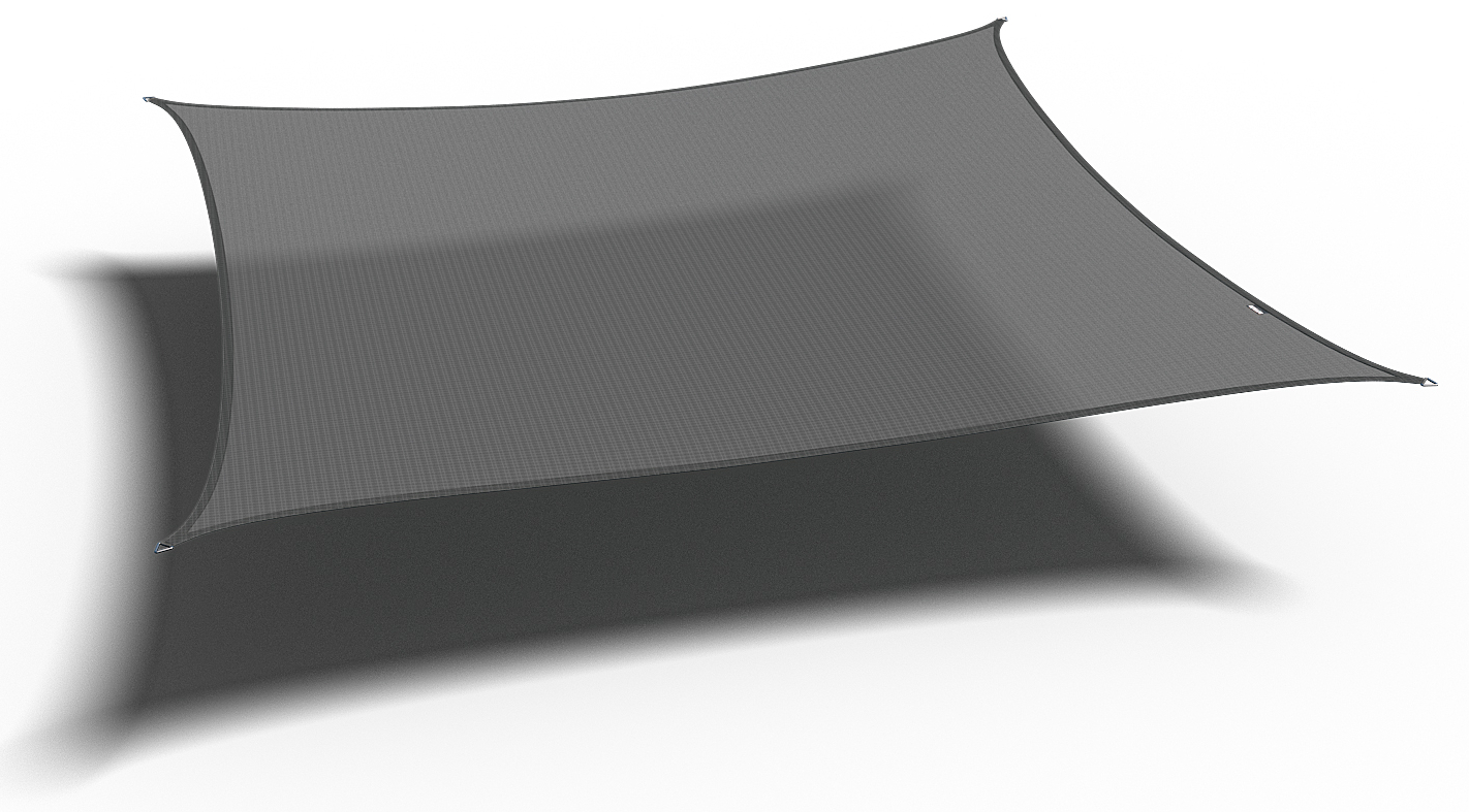 Sonnensegel COOLFIT - grau - Quadrat - 500x500 cm