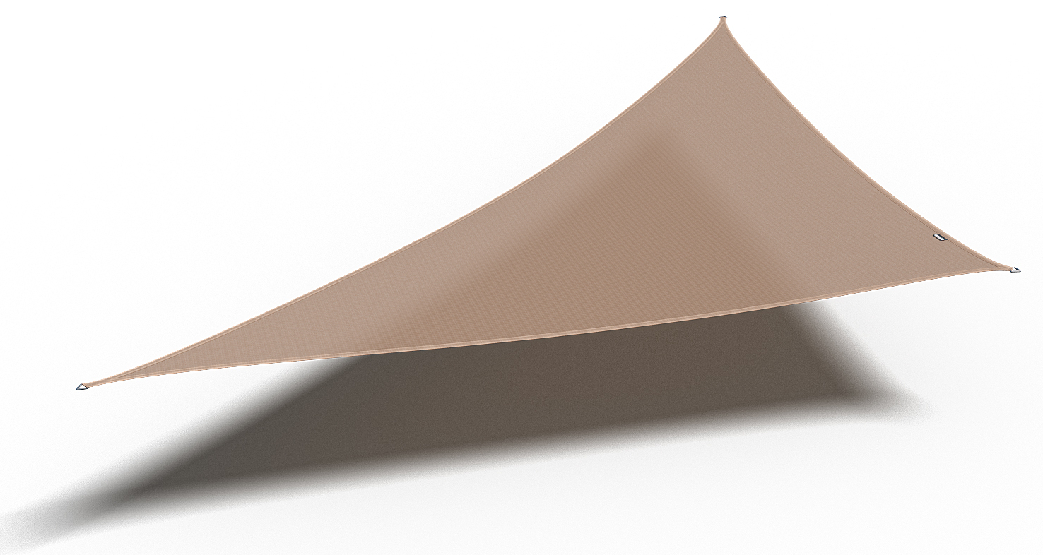Sonnensegel COOLFIT - sand - Dreieck - 90° - 400x400x570 cm