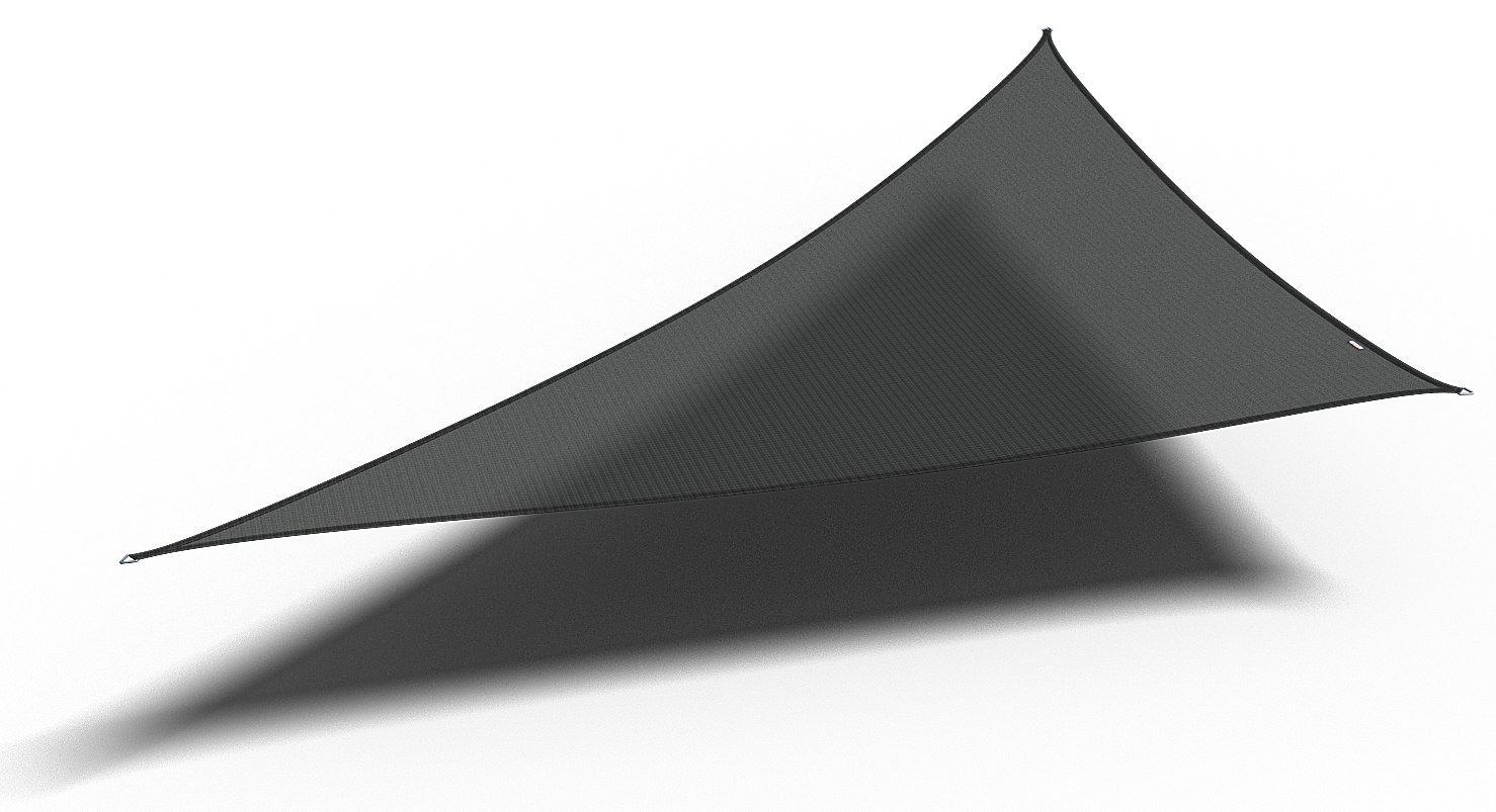 Sonnensegel COOLFIT - schwarz - Dreieck - 90° - 400x400x570 cm