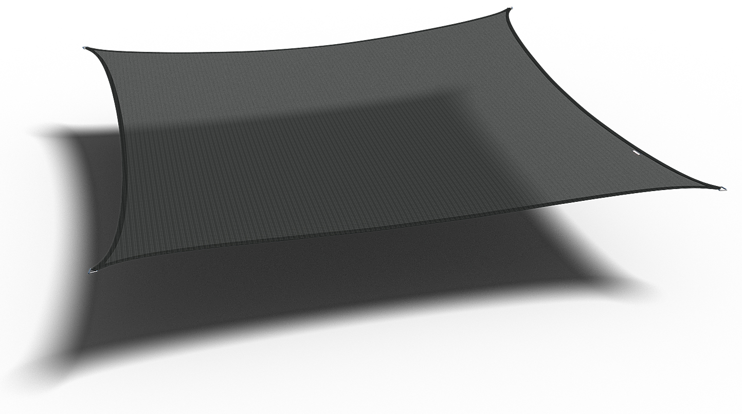 Sonnensegel COOLFIT - schwarz - Quadrat - 360x360 cm