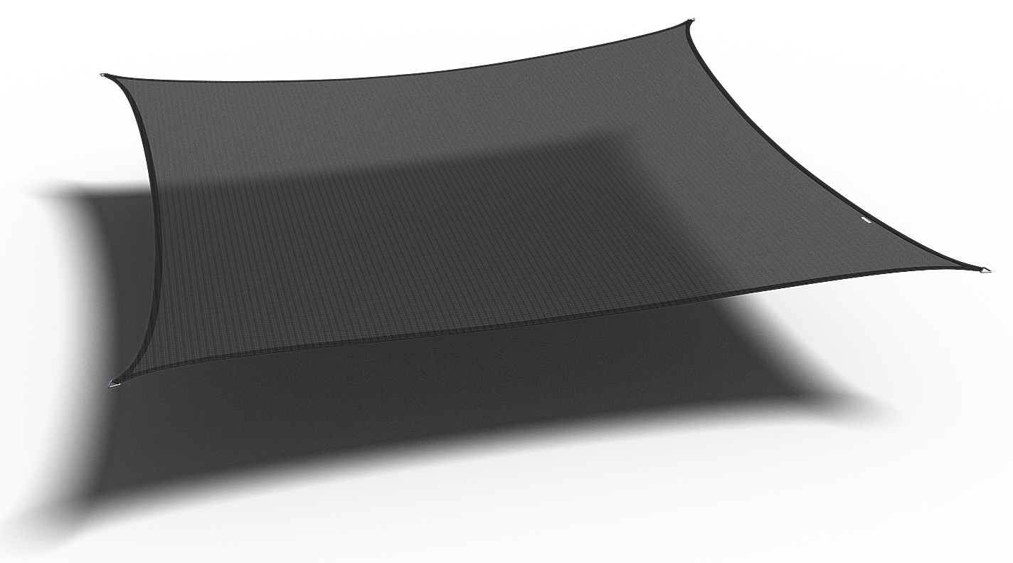 Sonnensegel COOLFIT - schwarz - Quadrat - 500x500 cm