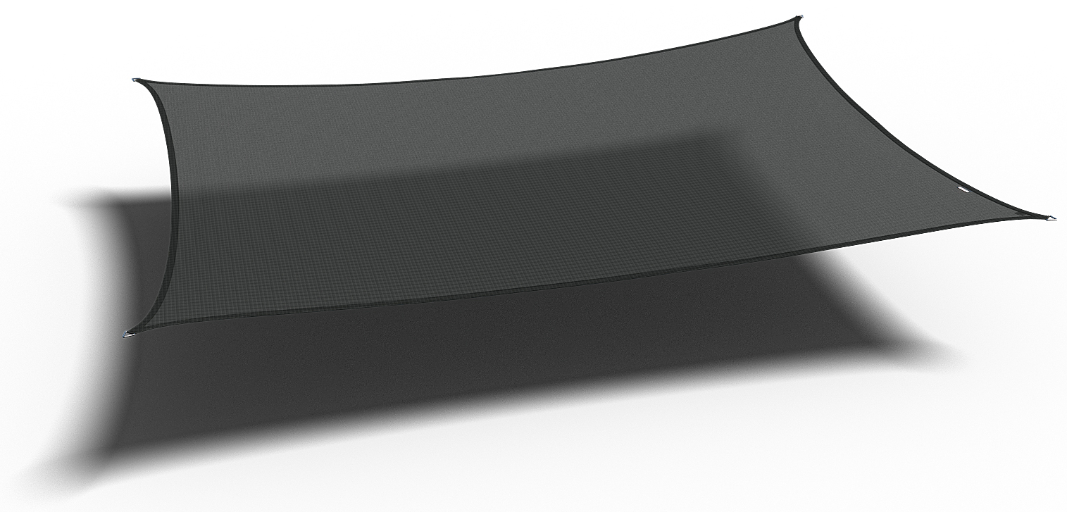 Sonnensegel COOLFIT - schwarz - Rechteck - 300x400 cm
