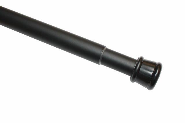 Spannstange - schwarz matt - ausdrehbar - 130-220 cm