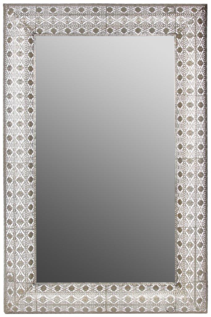 Spiegel JANKA - silber - Metallrahmen - 80x124 cm