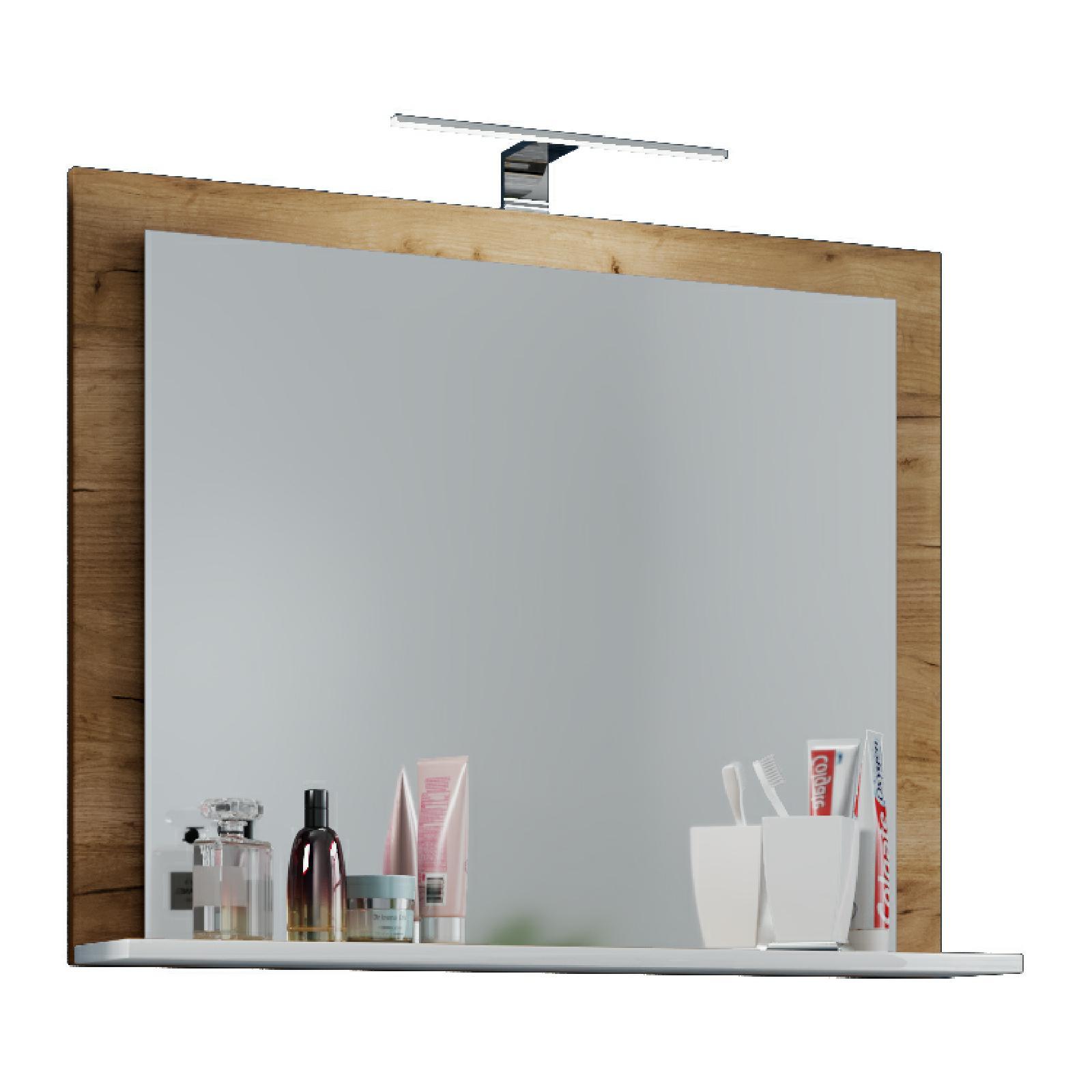 Spiegel LENDAS - weiß-Eiche - 80 cm