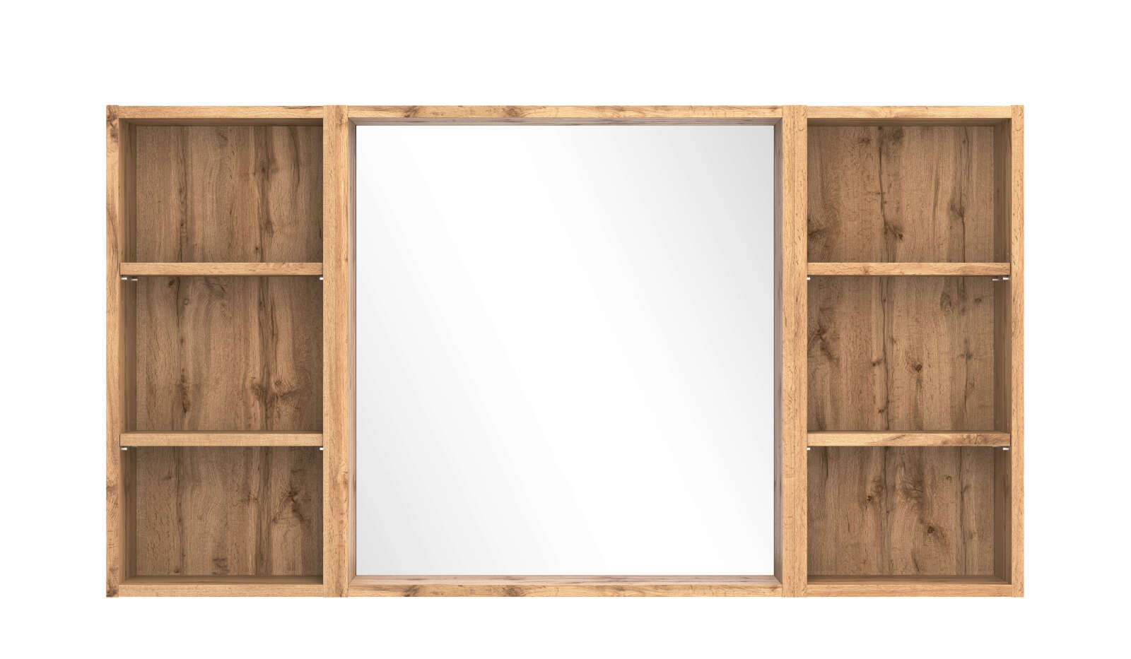 Spiegelpaneel AROSA - Wotaneiche - 6 offene Fächer - 120 cm
