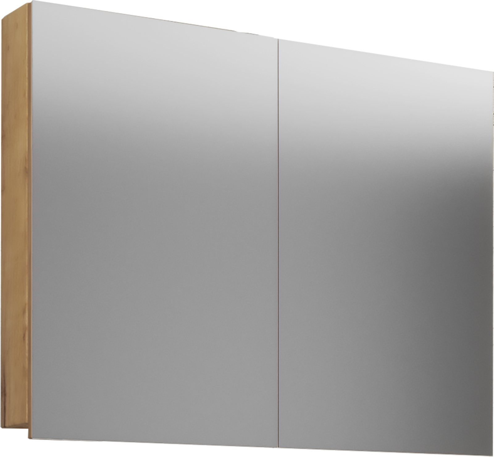 Spiegelschrank BADINOS - Honig-Eiche - 80 cm