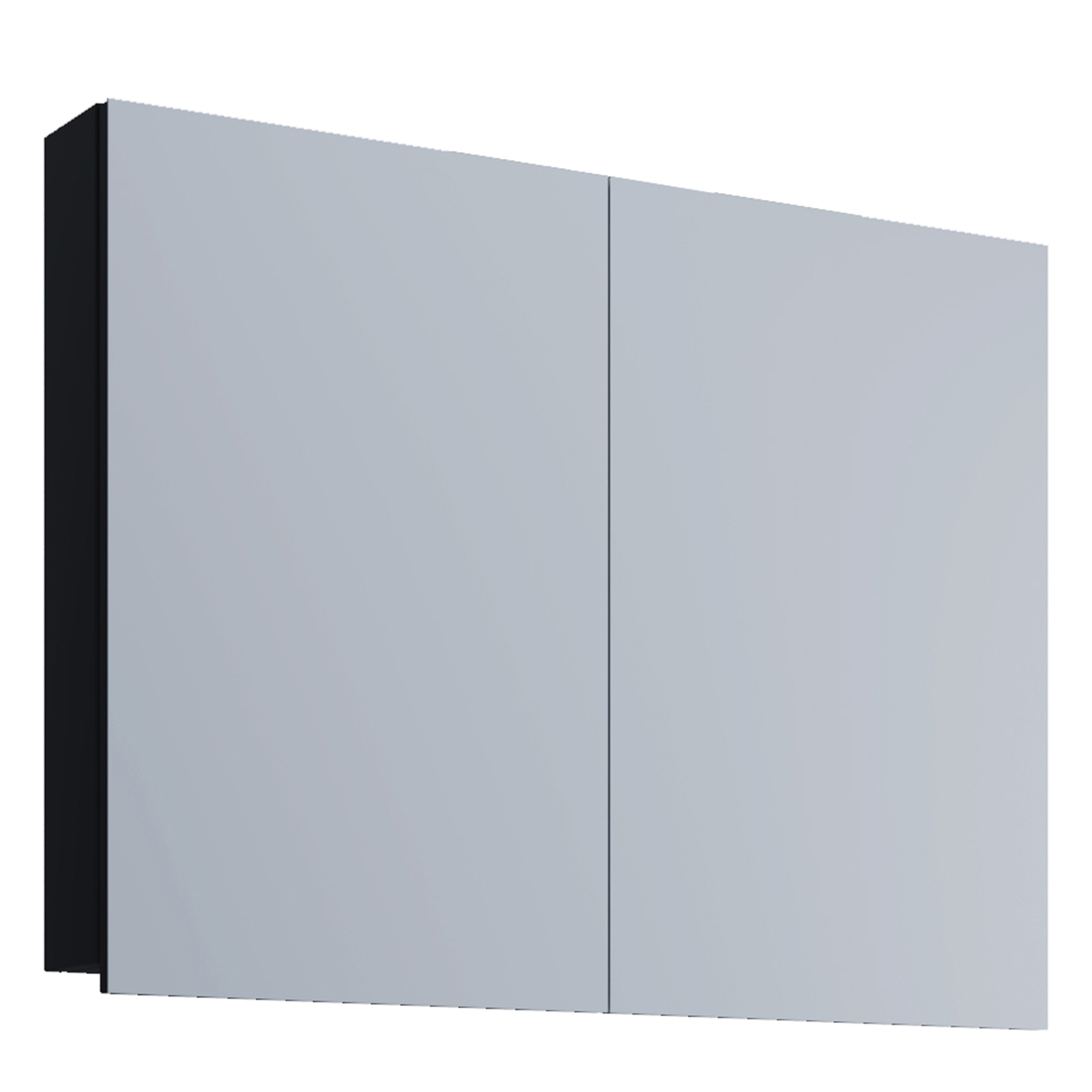 Spiegelschrank BADINOS - schwarz - 80 cm