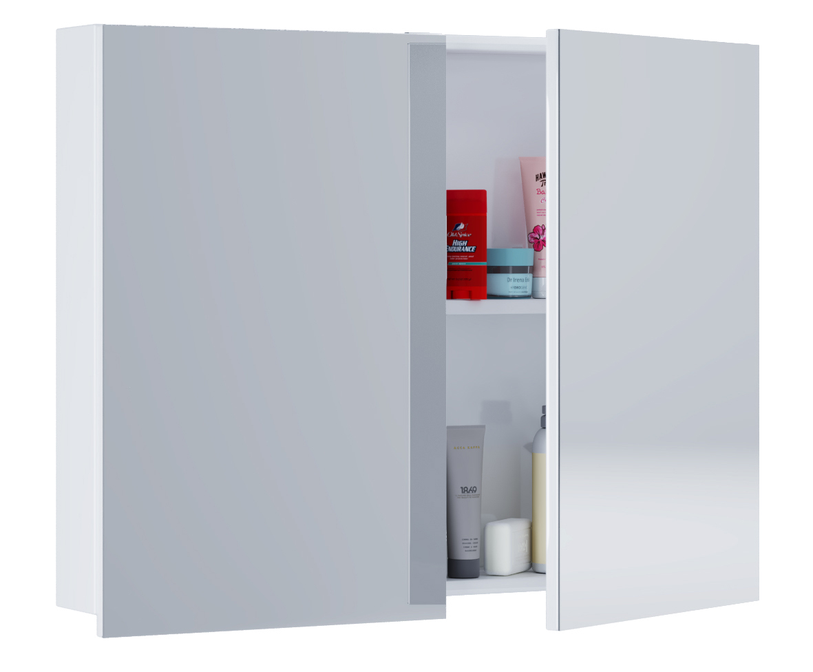 Spiegelschrank BADINOS - weiß - 60 cm