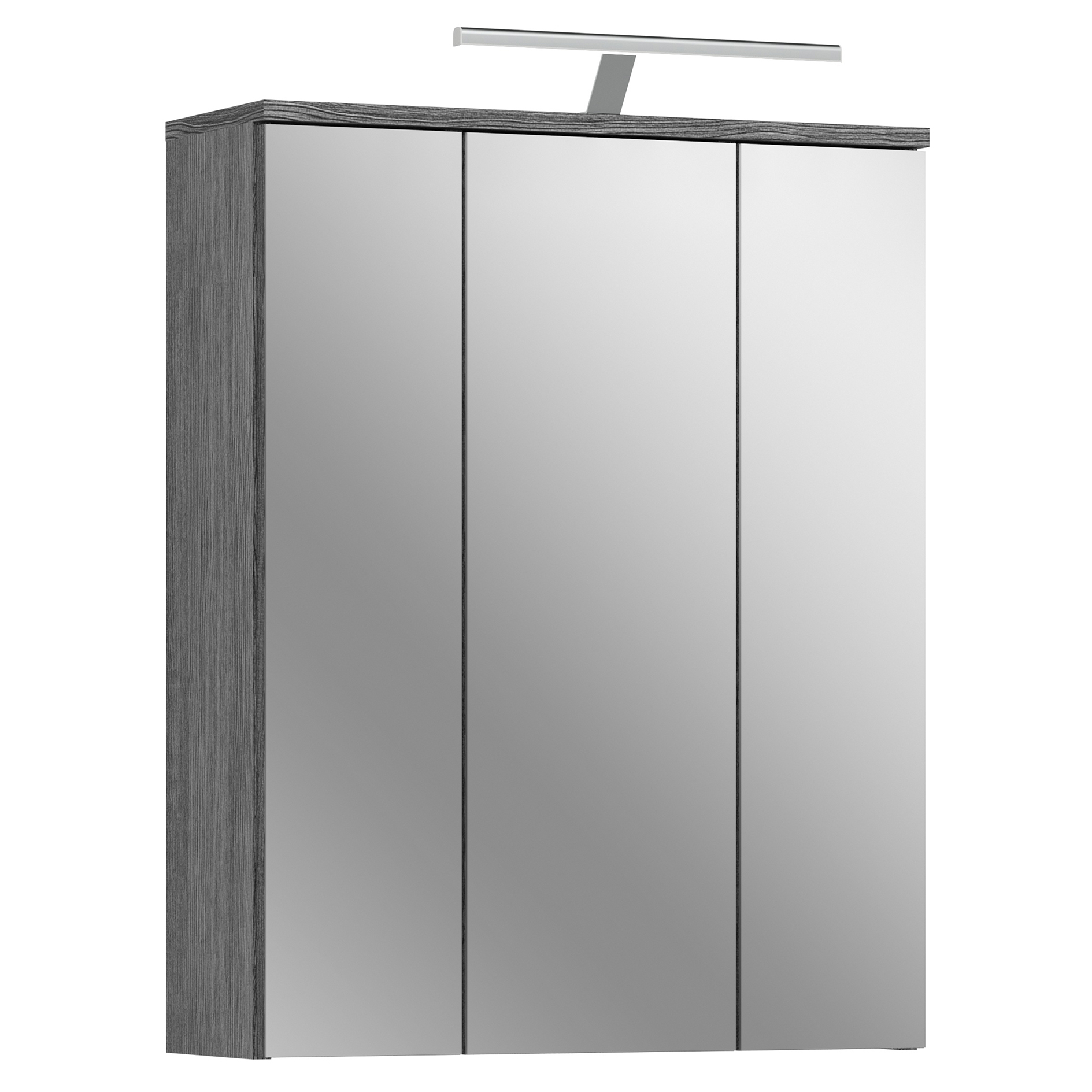Spiegelschrank BLAKE - rauchsilber - mit Beleuchtung - 64 cm