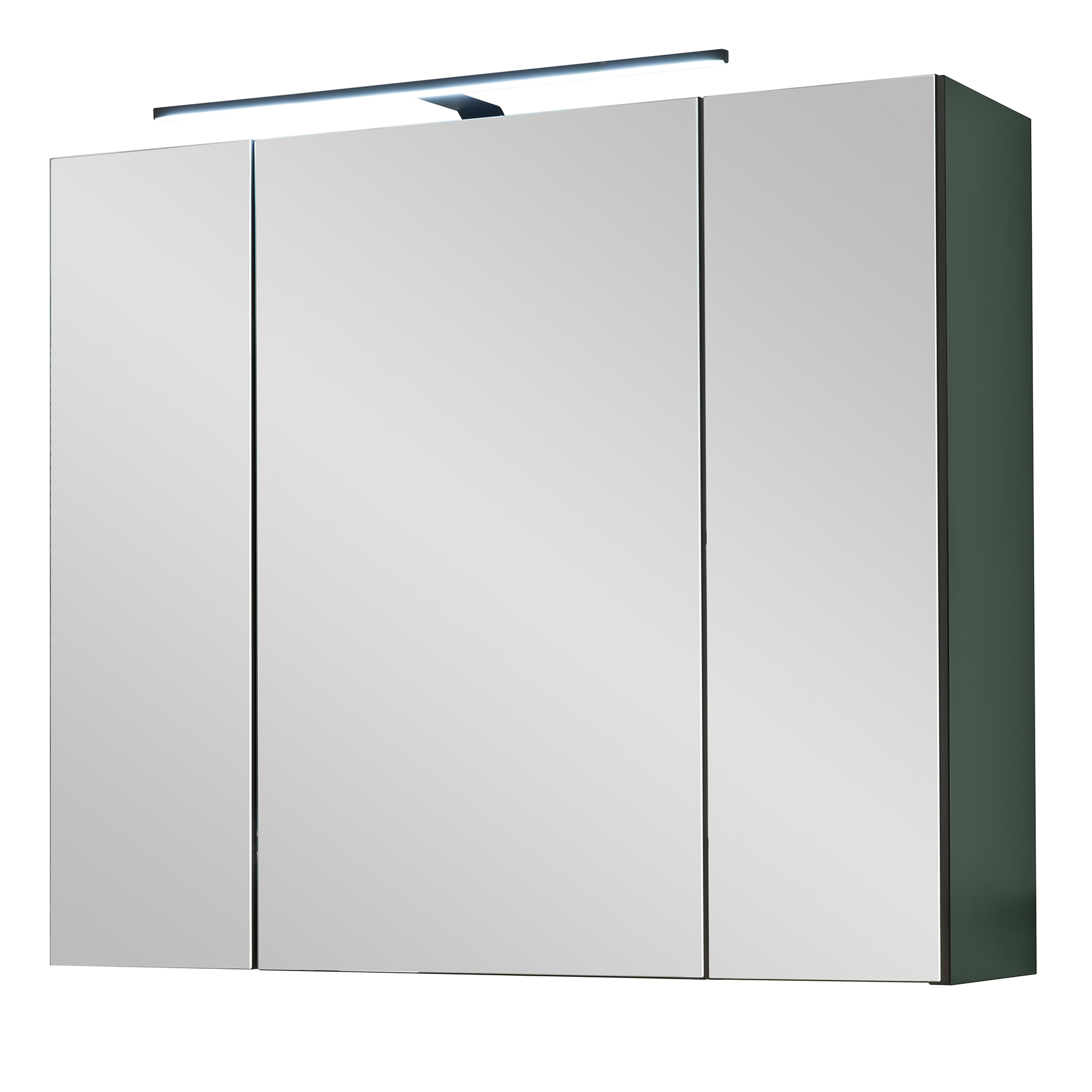 Spiegelschrank - grün - schwarz - 80 cm