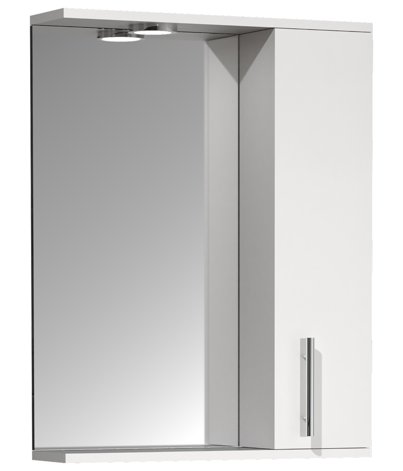 Spiegelschrank LISALO L - weiß - mit Beleuchtung - 55 cm