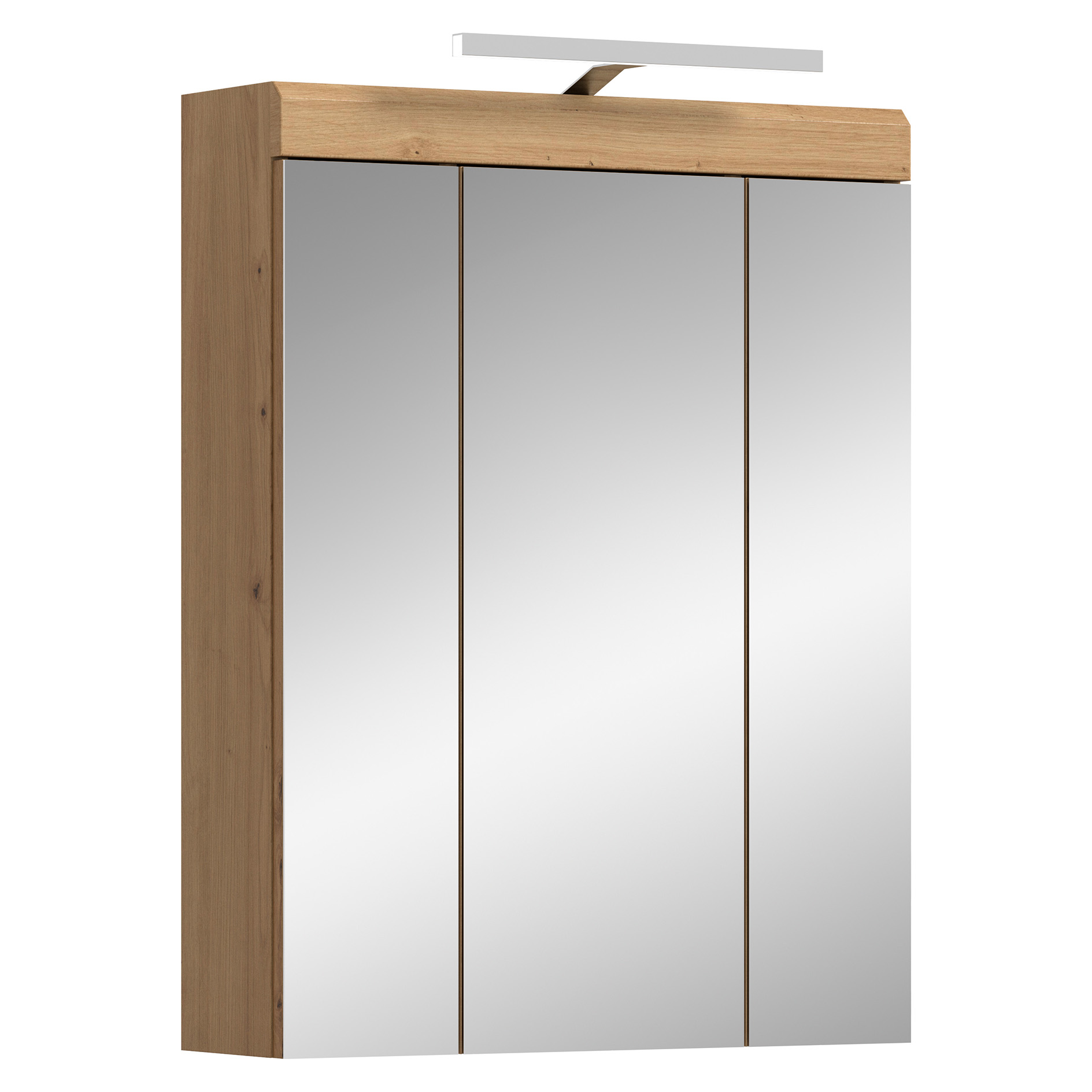 Spiegelschrank SCOUT - Artisan Eiche - mit Beleuchtung - 60 cm