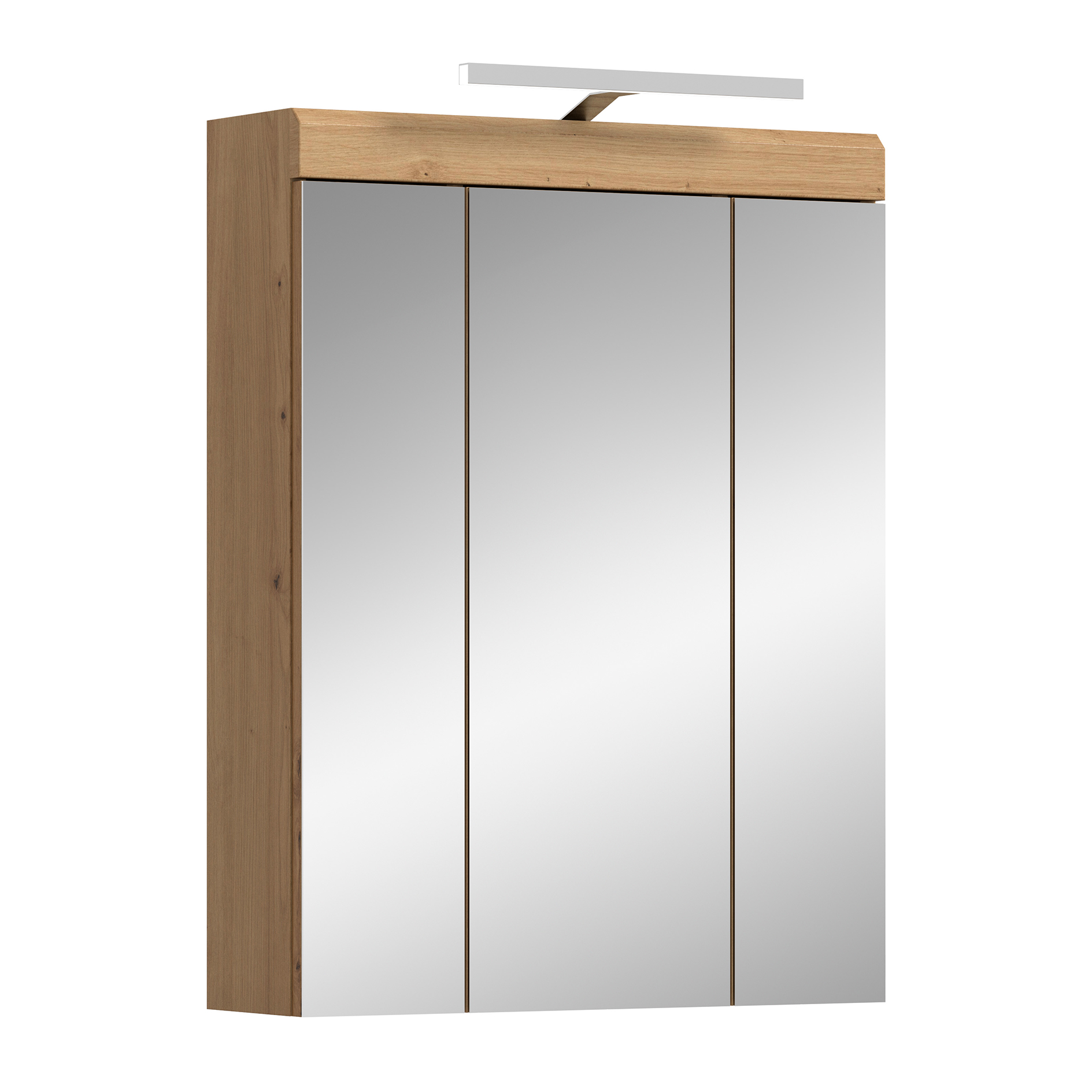 Spiegelschrank SCOUT - Artisan Eiche - mit Beleuchtung - 60 cm