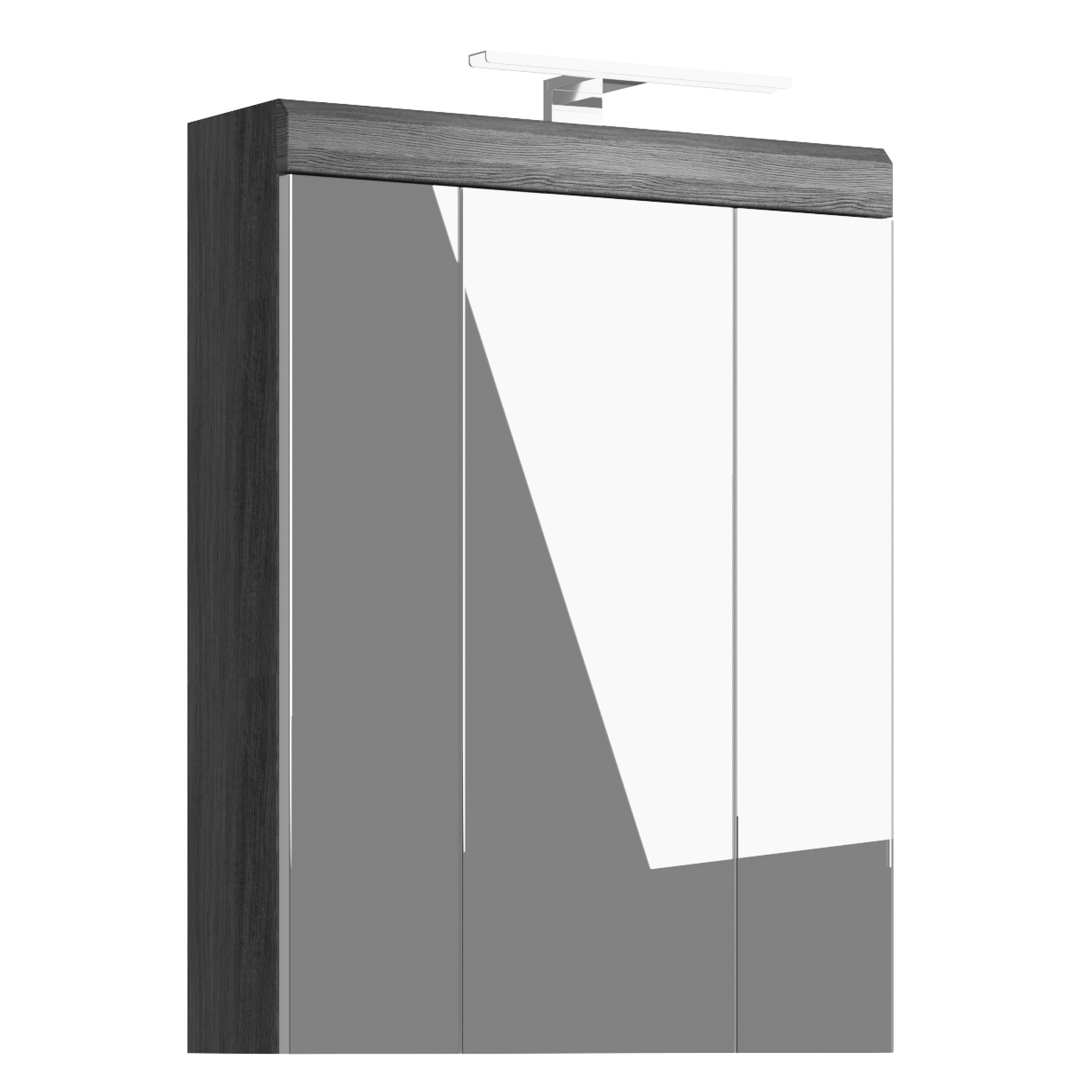 Spiegelschrank SCOUT - Rauchsilber - mit Beleuchtung - 60 cm