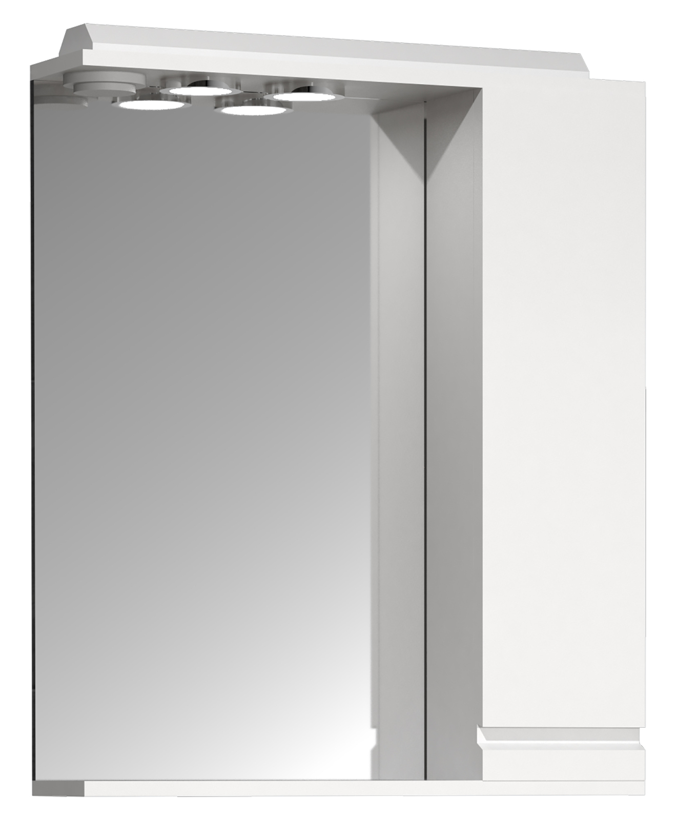 Spiegelschrank SILORA L - weiß - mit Beleuchtung - 60 cm
