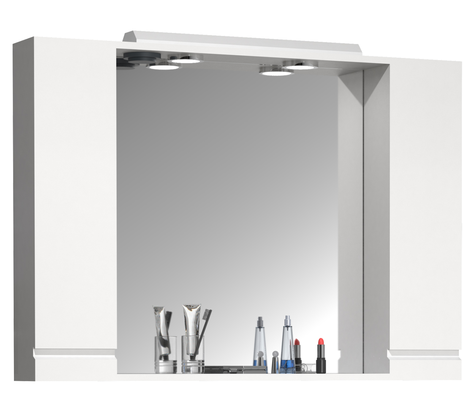 Spiegelschrank SILORA XL - weiß - mit Beleuchtung - 100 cm