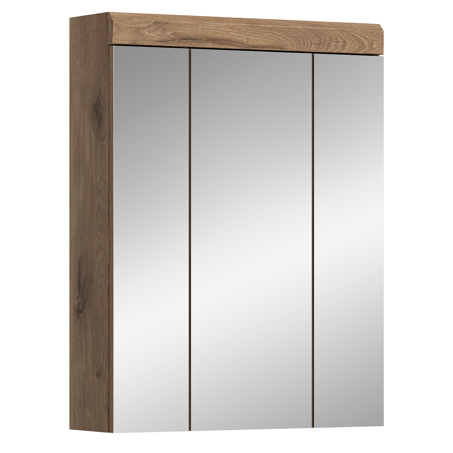 Spiegelschrank WAVE - Nox Oak - 3 Türen
