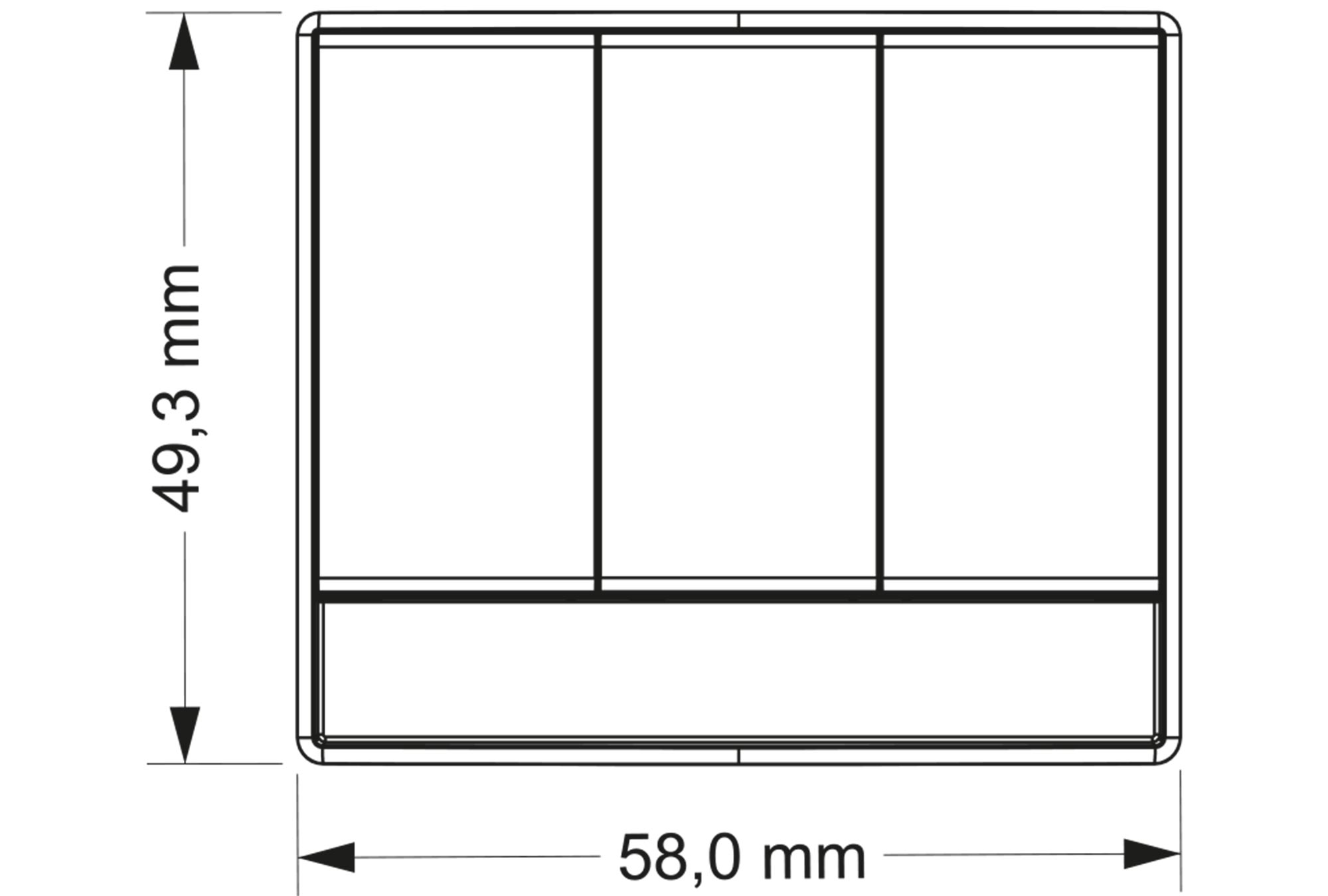 Spiegelschrank - weiß - 58 cm breit