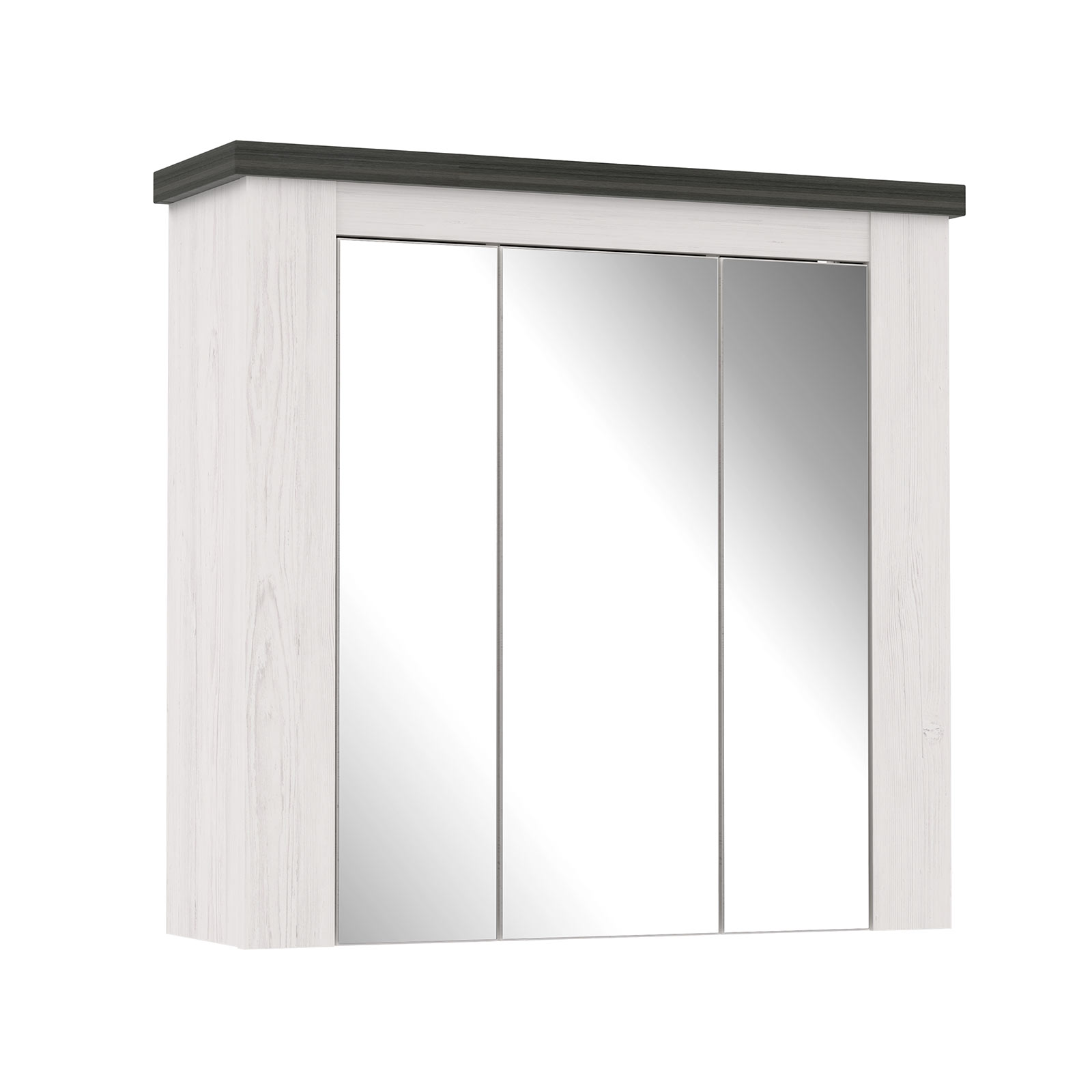 Spiegelschrank - weiß - 79 cm breit