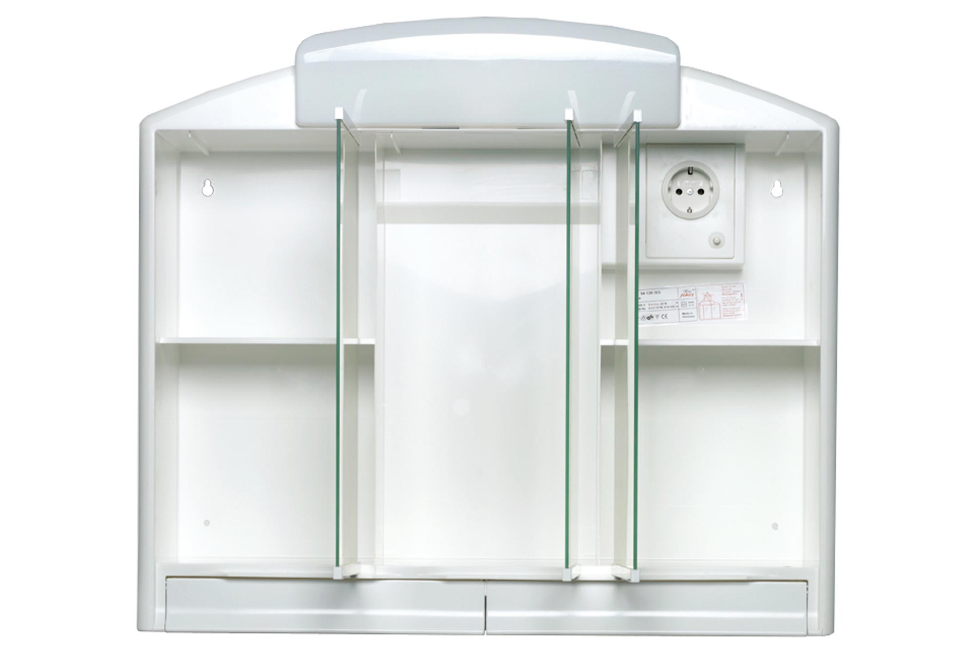 Spiegelschrank - weiß - Beleuchtung - 59 cm breit