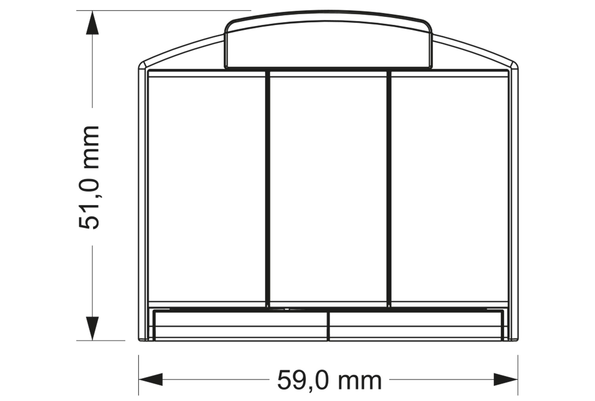 Spiegelschrank - weiß - Beleuchtung - 59 cm breit