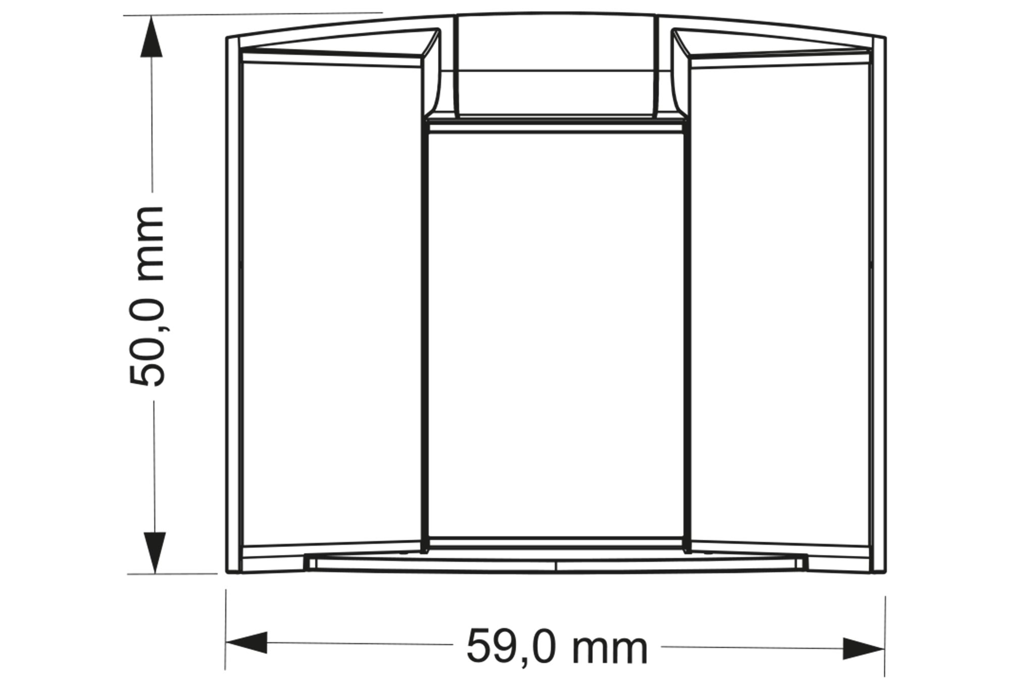 Spiegelschrank - weiß - mit Beleuchtung - 59 cm breit