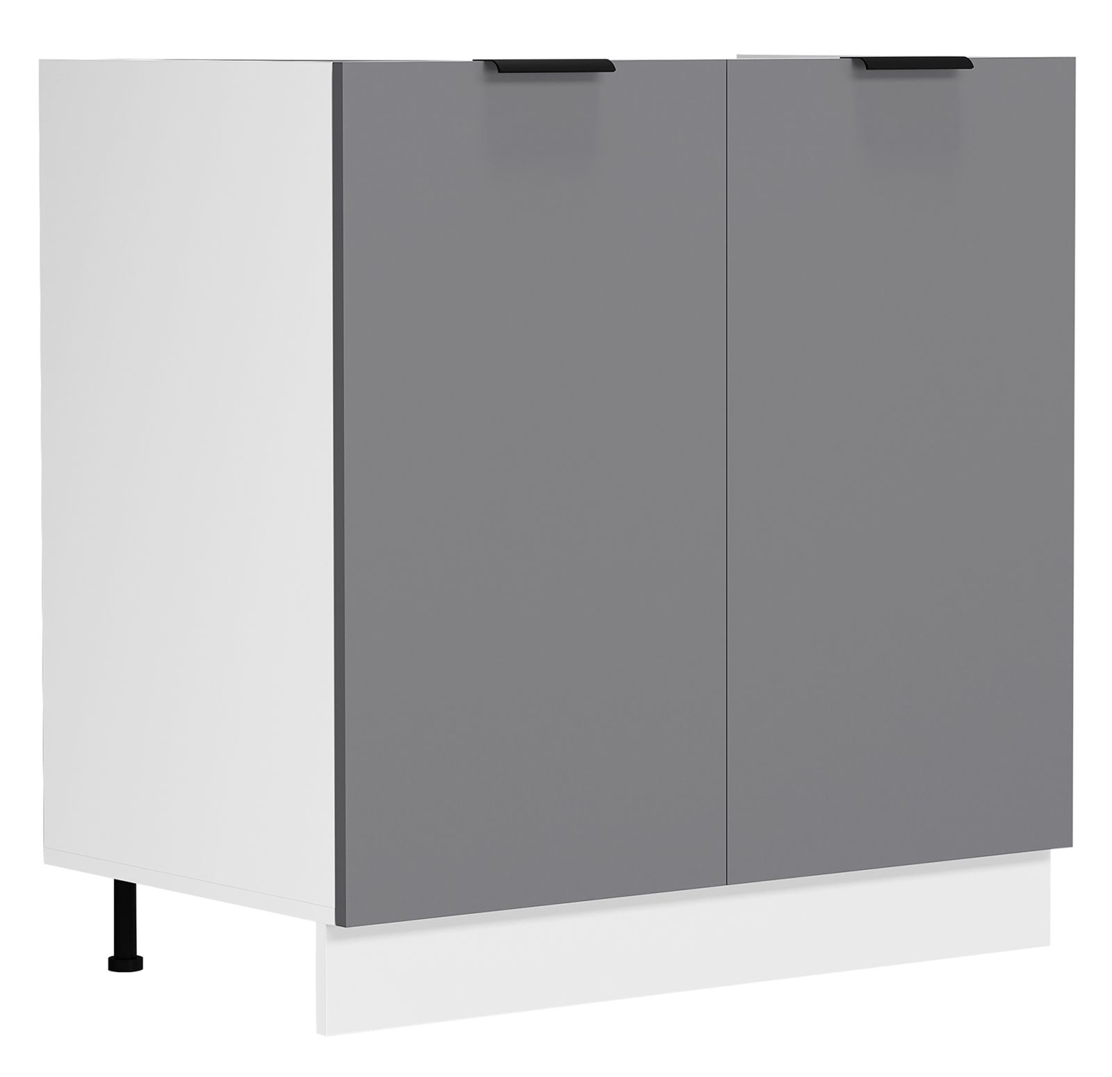 Spülenschrank FASOLA - weiß-anthrazit - 80 cm