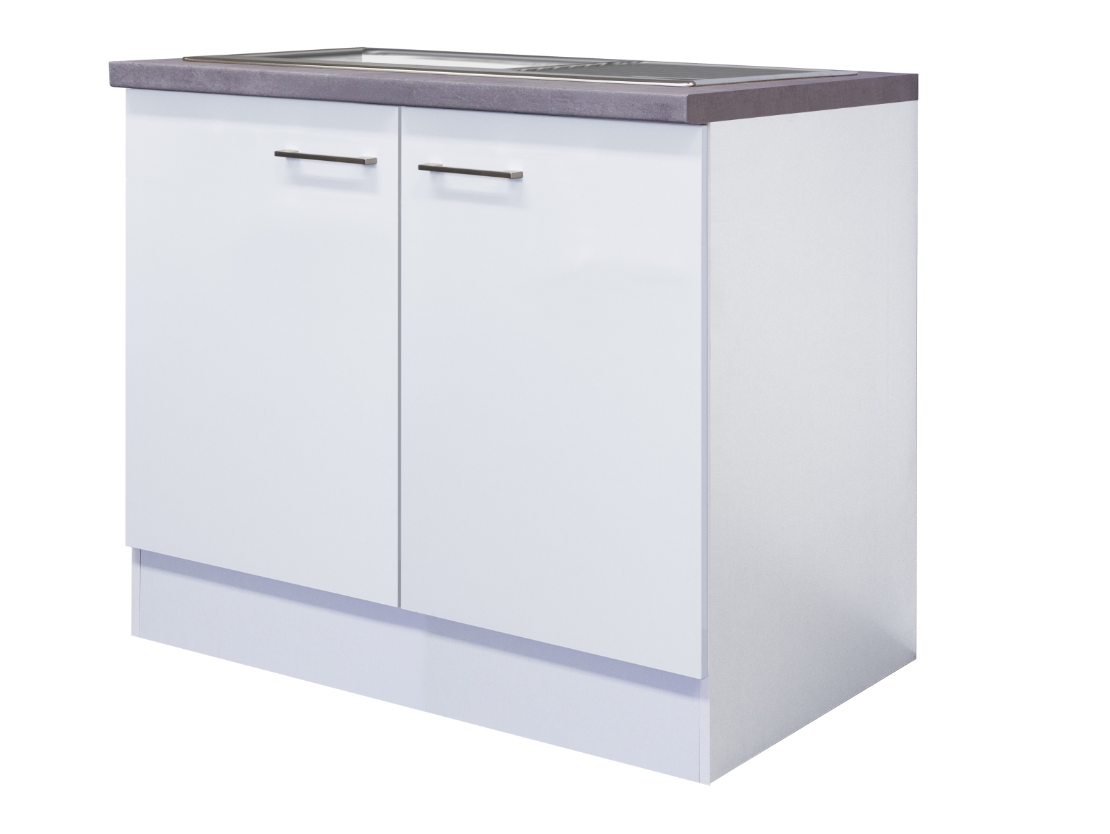 Unterschrank ELEA - weiß-Betongrau - 50 cm